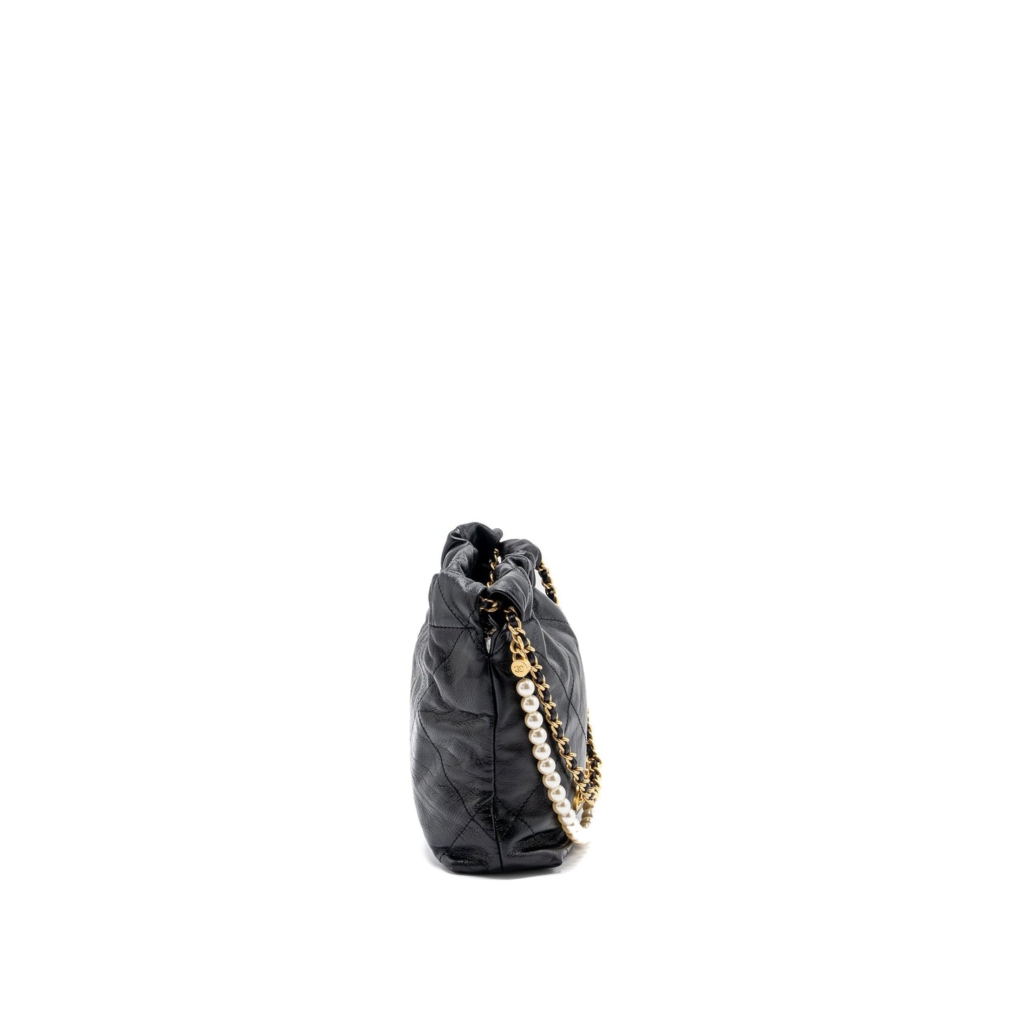 Chanel 23s 22 Pearl Shiny Calfskin GHW Mini Bag
