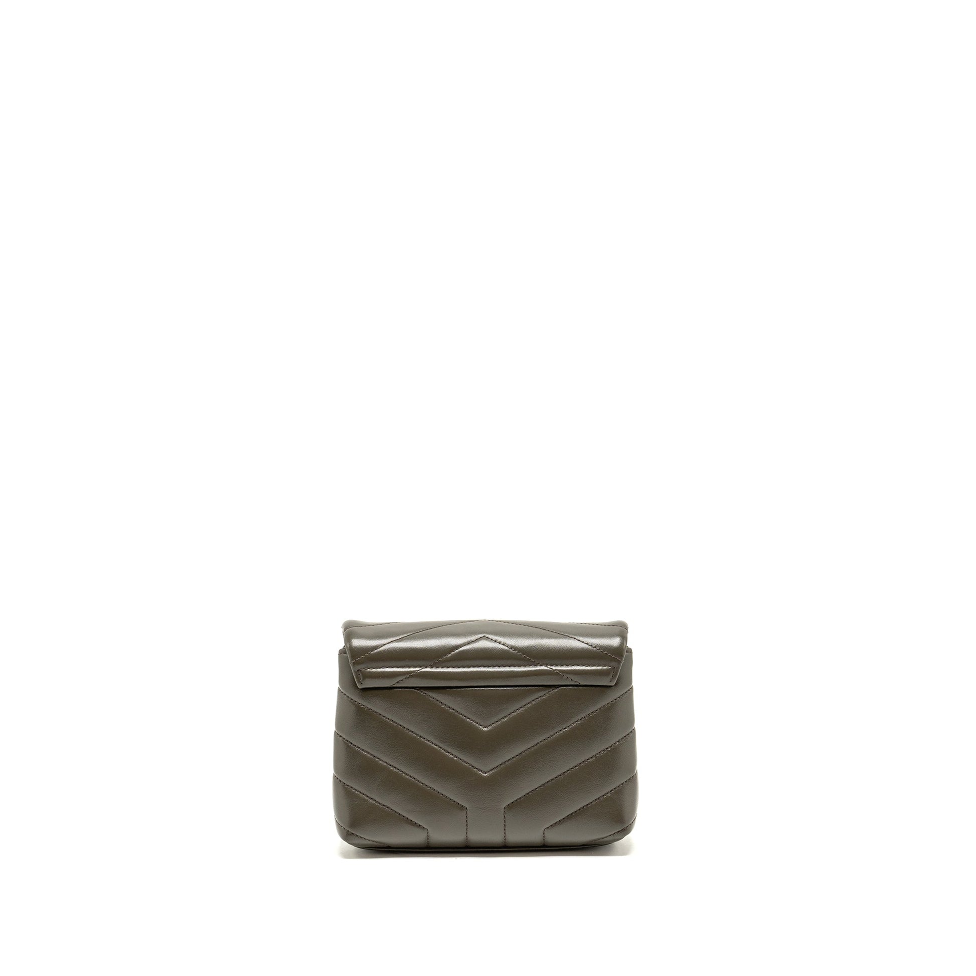 YSL Saint Laurent Toy Loulou Strap Purse Calfskin Dark Travel Green Mini Travel Bag