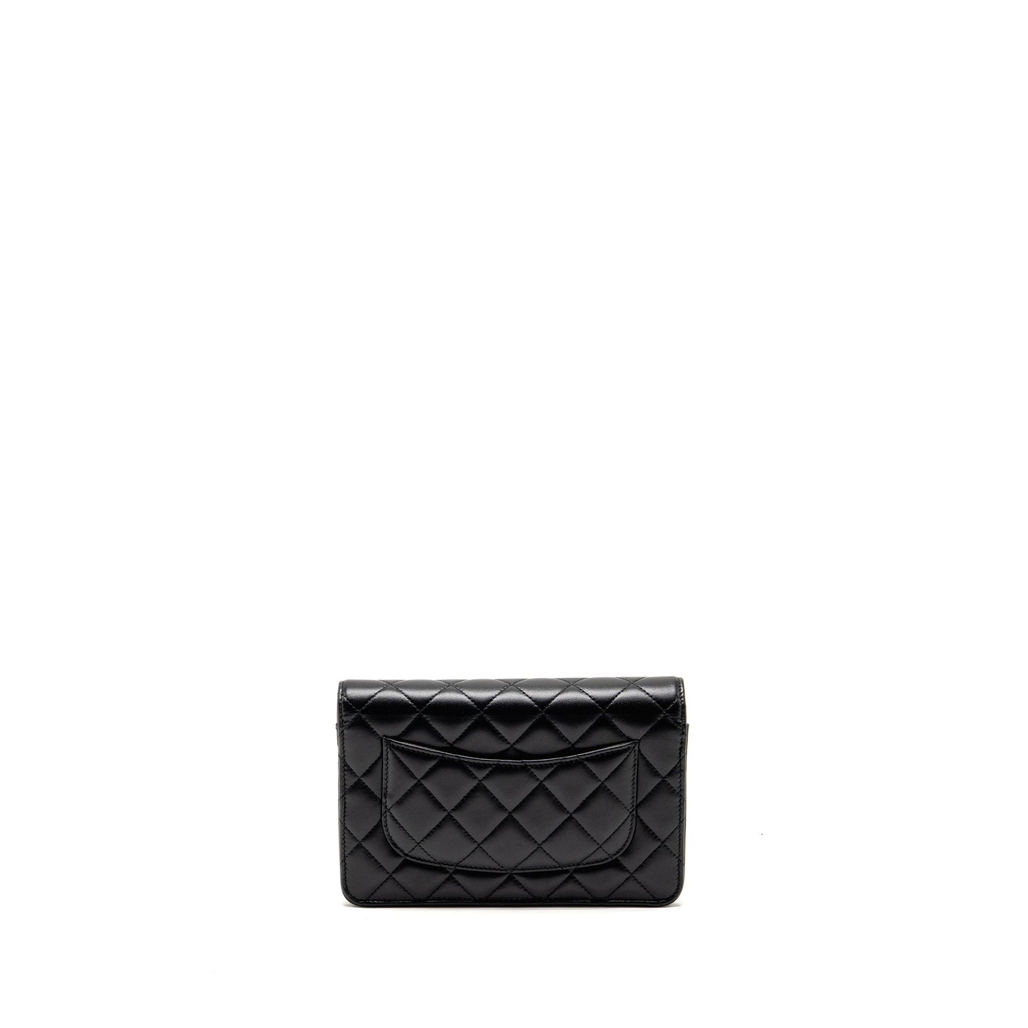 Chanel Classic On Calfskin GHW Black Wallet Case