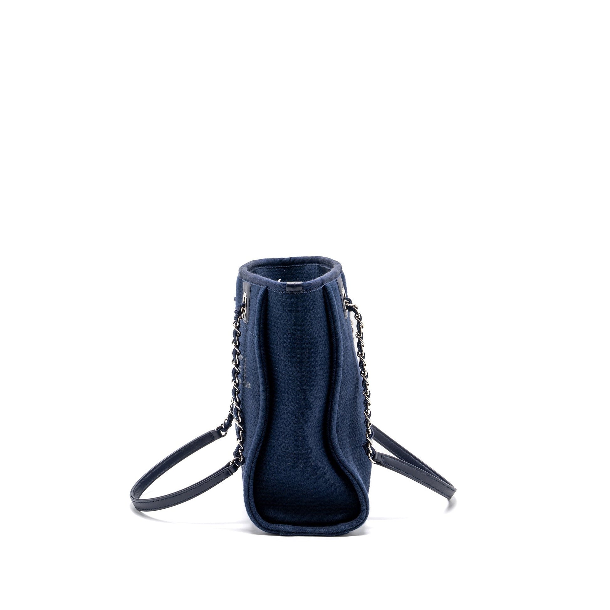 Chanel NAVY SHW Microchip Small Canvas Tote Bag