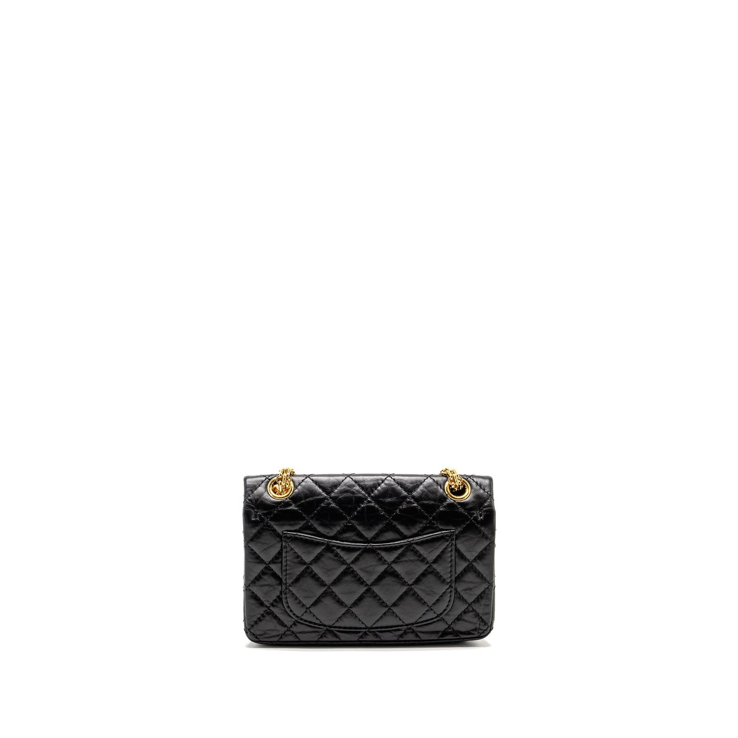Chanel 2.55 Reissue Aged Calfskin GHW Black Mini Bag Black Ghw