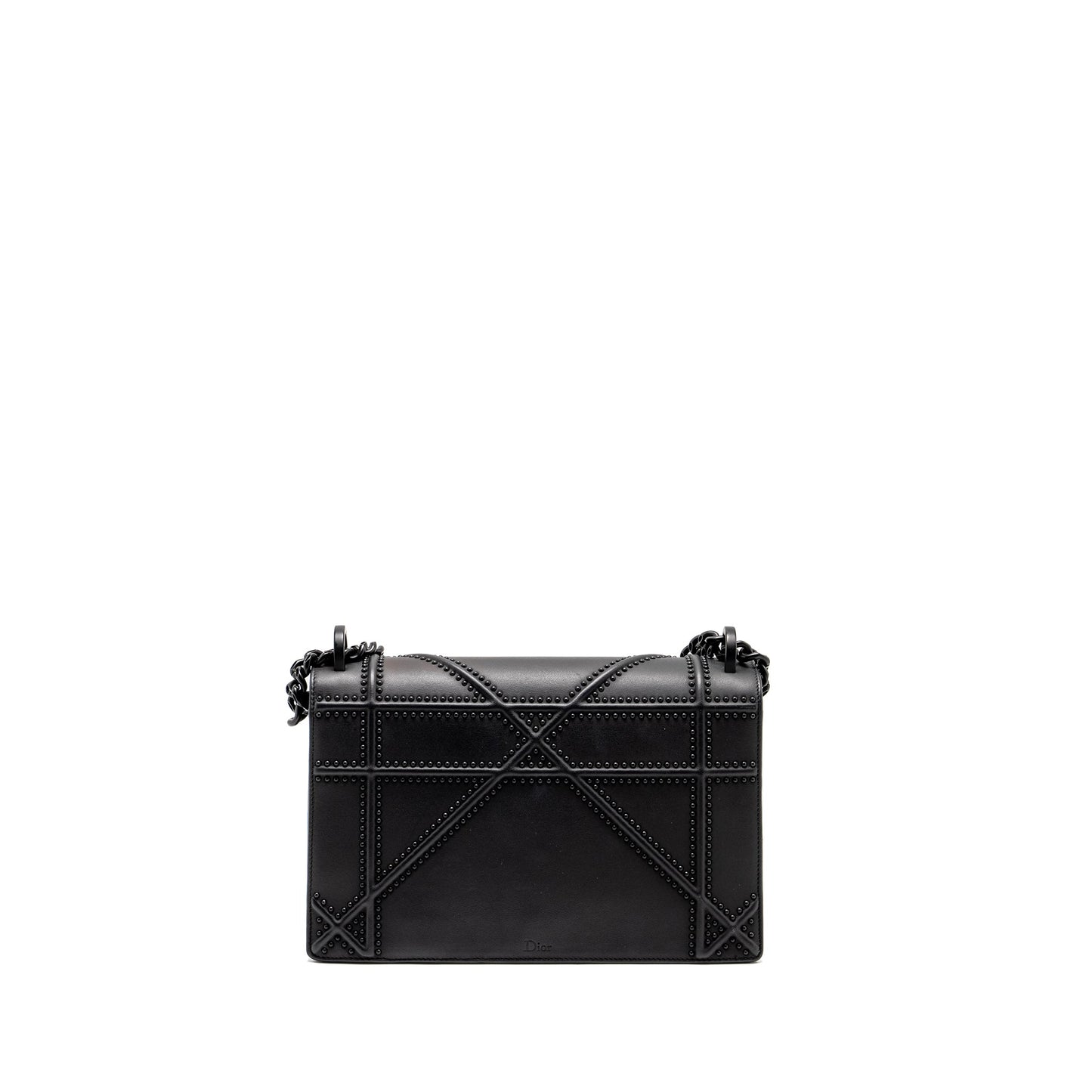 Dior Studded ama Calfskin So Handbag Black Medium Travel Bag
