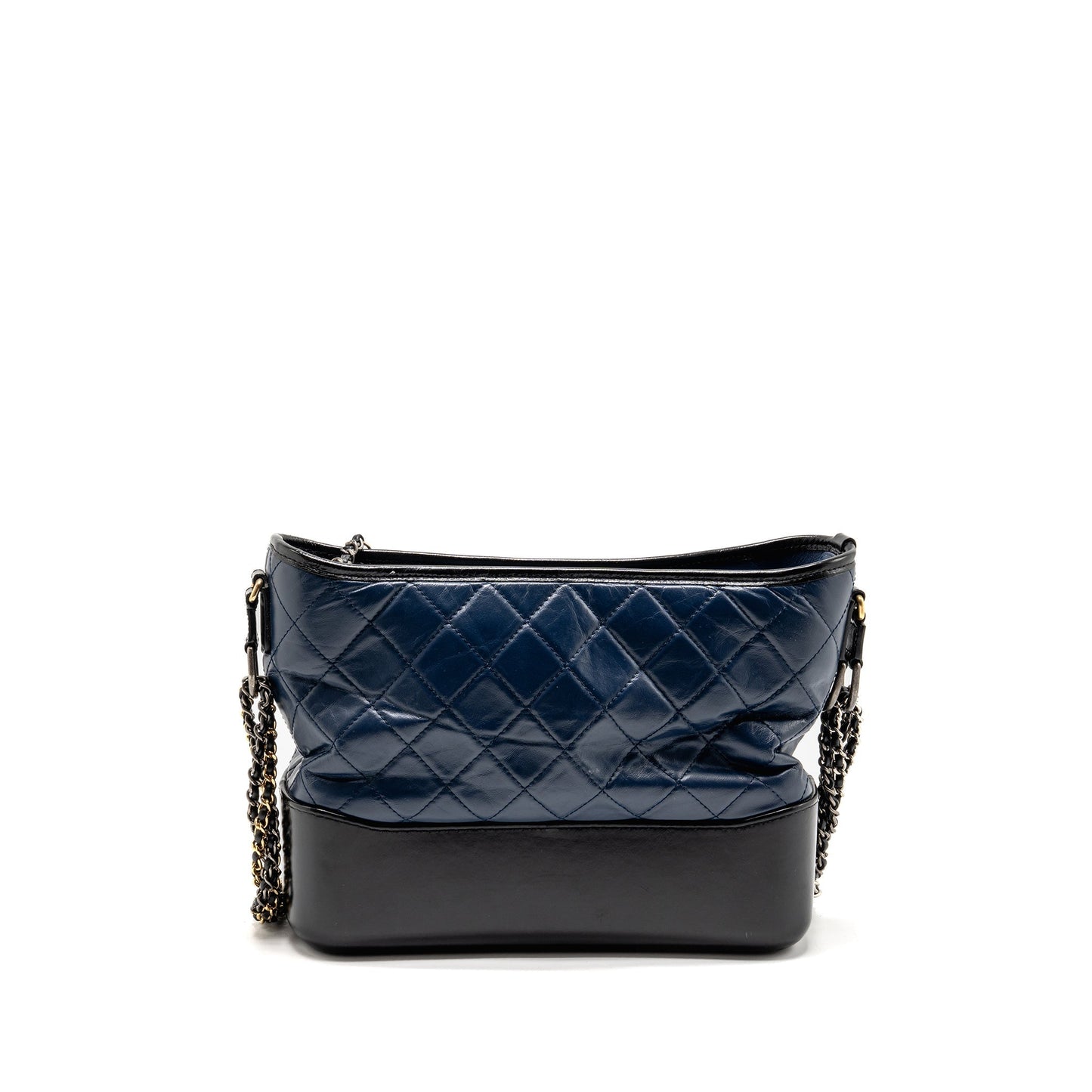 Chanel Gabrielle Hobo Aged Calfskin Navy Multicoloured Black Shoulder Bag