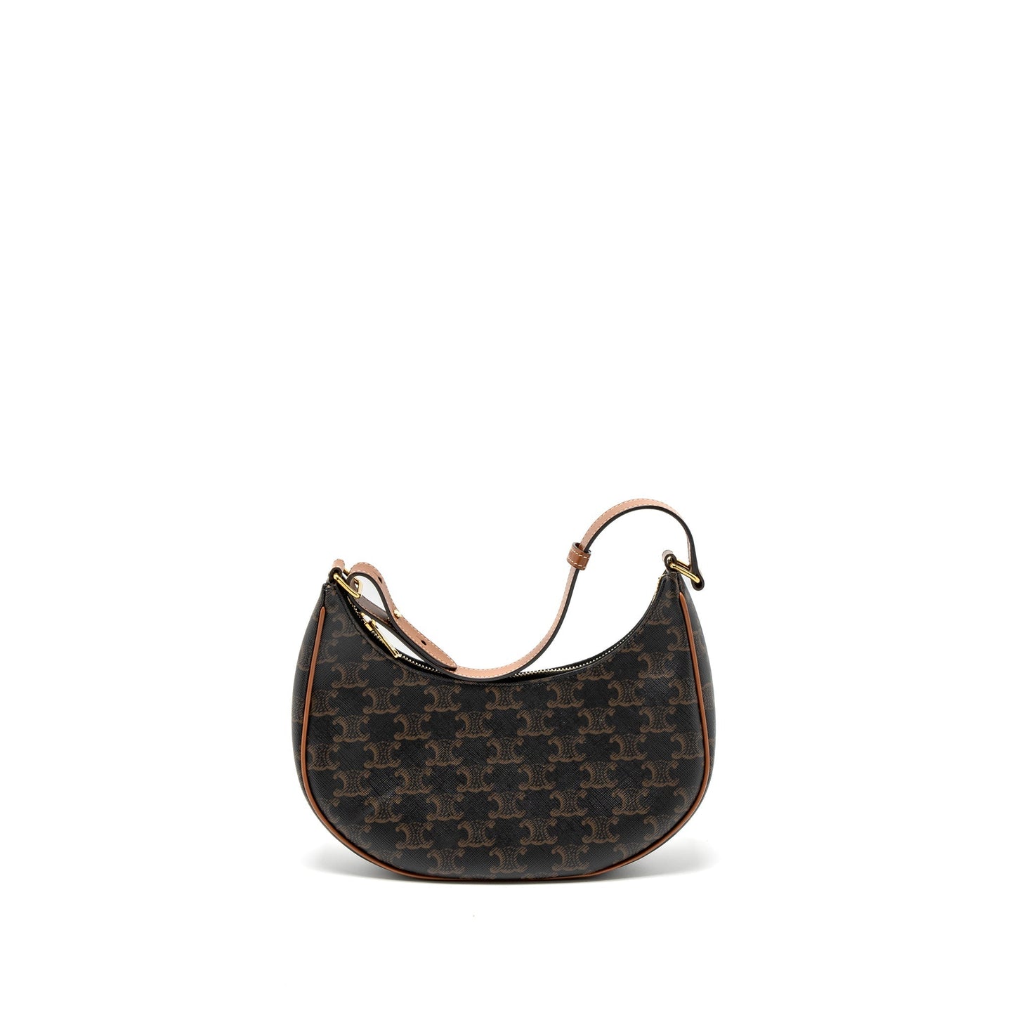 Celine Ava Purse Triomphe Handbag Canvas Tan Travel Bag