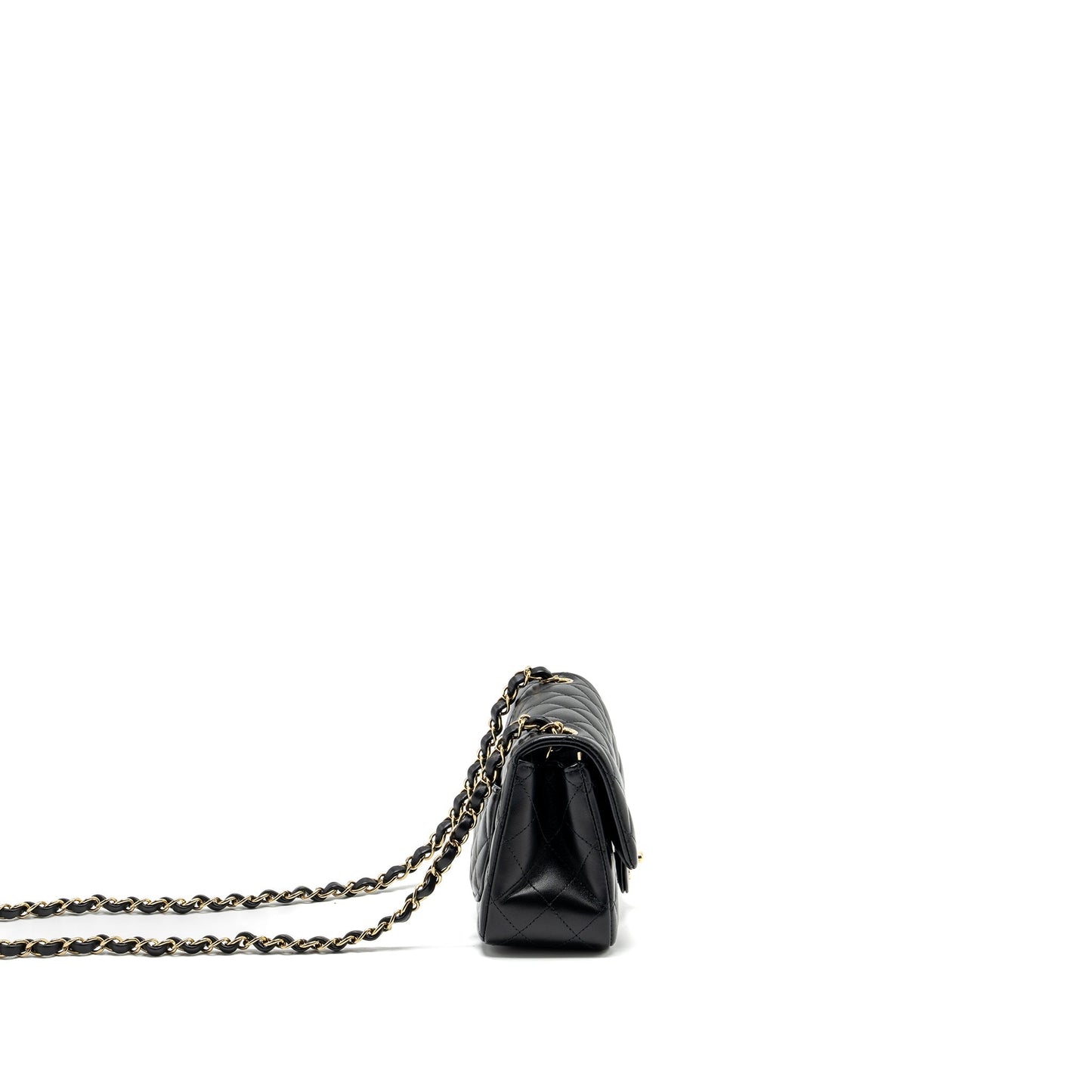 Chanel Square Flap Lambskin LGHW microchip Black Shoulder Bag Lghwmicrochip 1