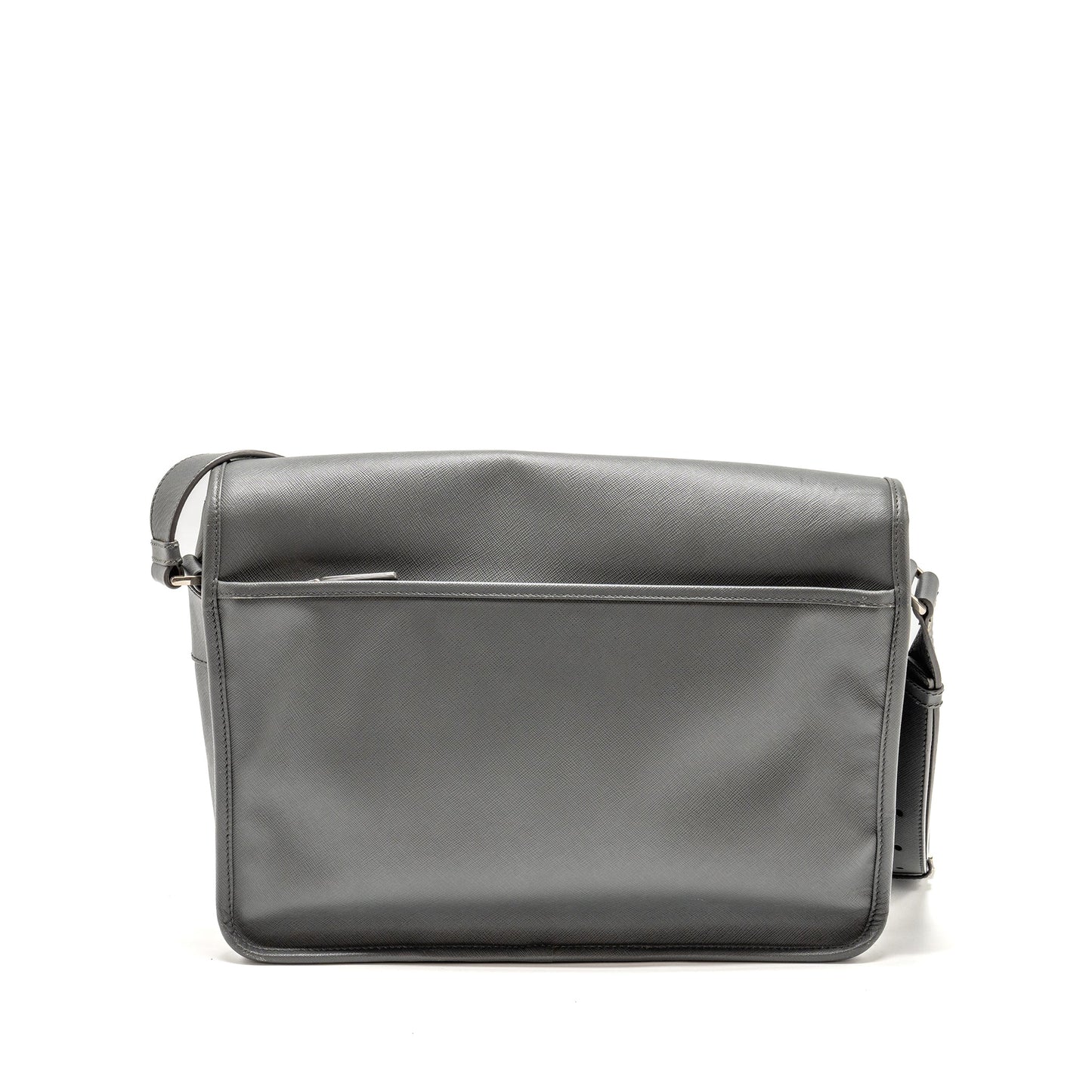Prada Messanger Purse Caviar Grey Handbag Flap Travel Bag