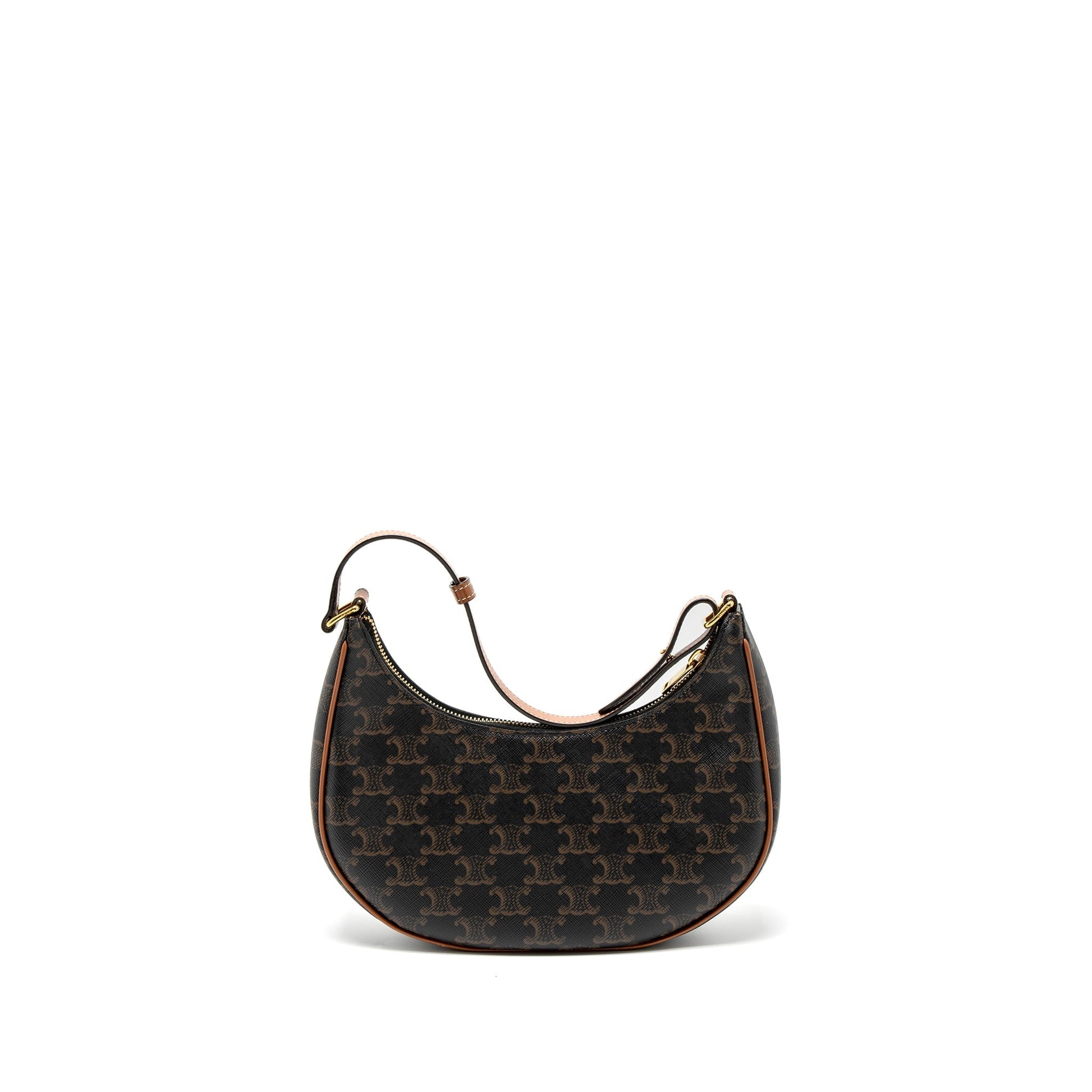 Celine Ava Purse Triomphe Handbag Canvas Tan Travel Bag