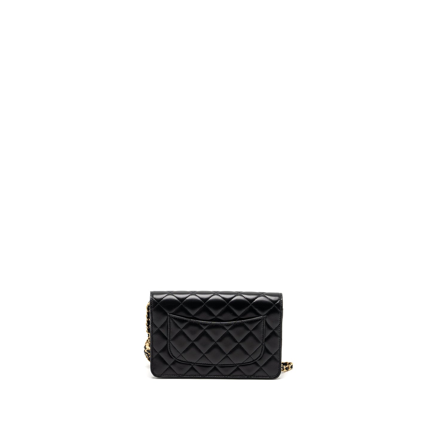 Chanel 22S Pearl Crush on Lambskin Brushed Black Wallet Case
