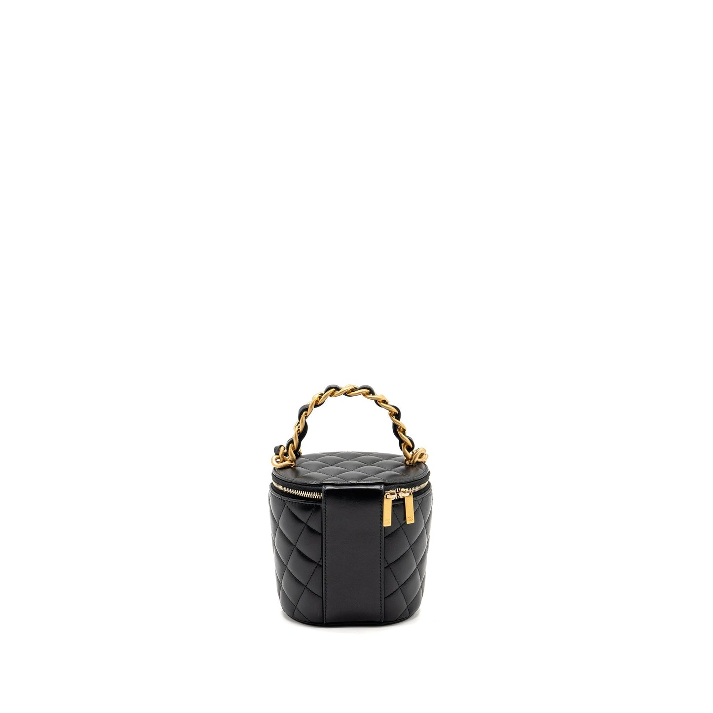 Chanel Afternoon Tea Top Handle Vanity Lambskin Black Handbag