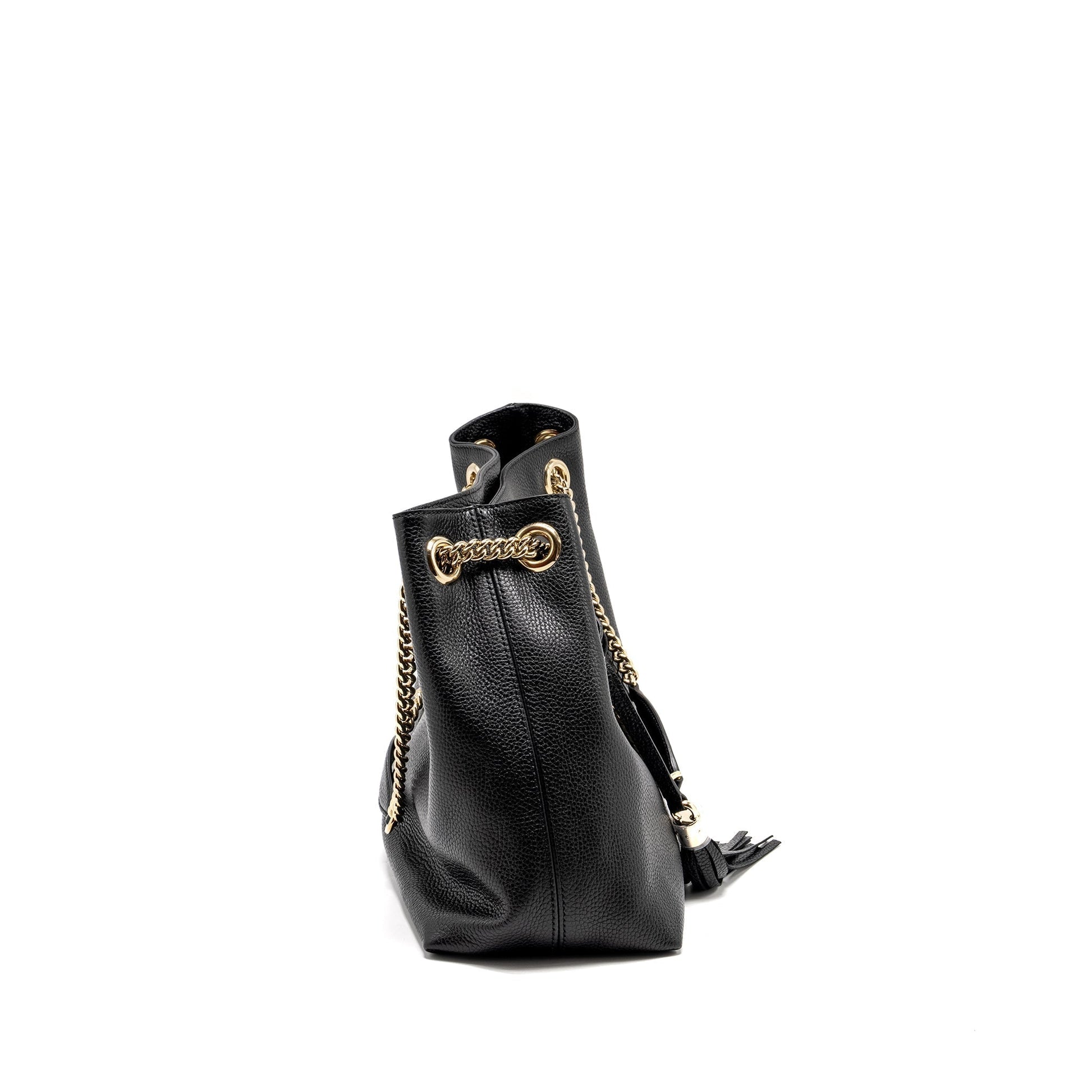 Gucci Interlocking Soho Tote Bag Calfskin Black
