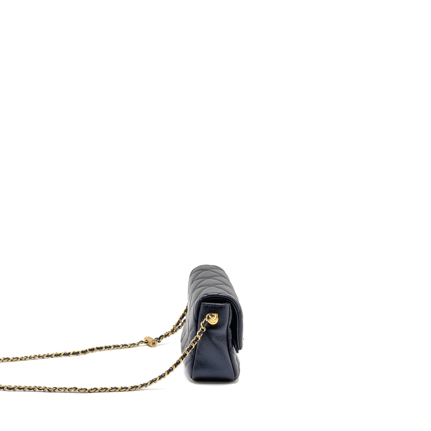 Chanel 21K My Perfect Flap Caviar Iridescent Black Shoulder Bag