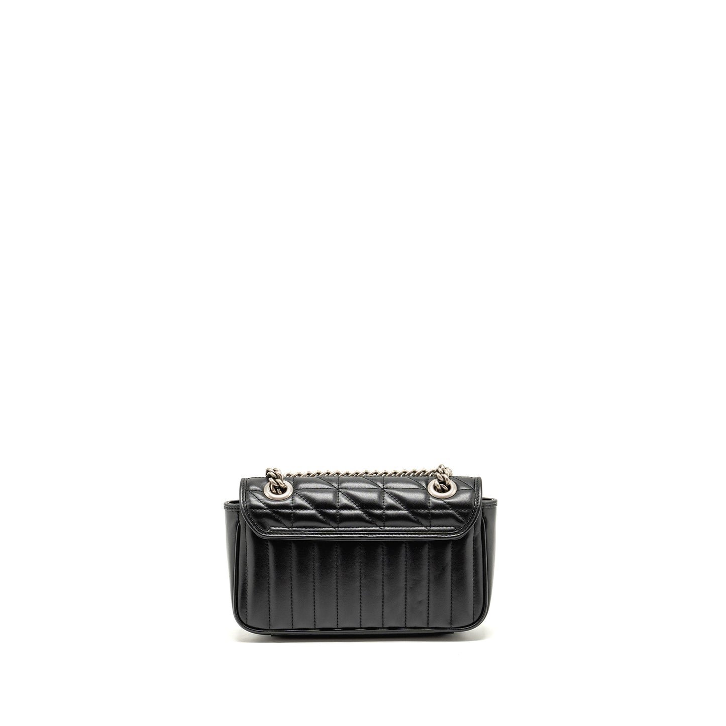 Gucci Marmont Shoulder Bag Calfskin Shw Black Mini
