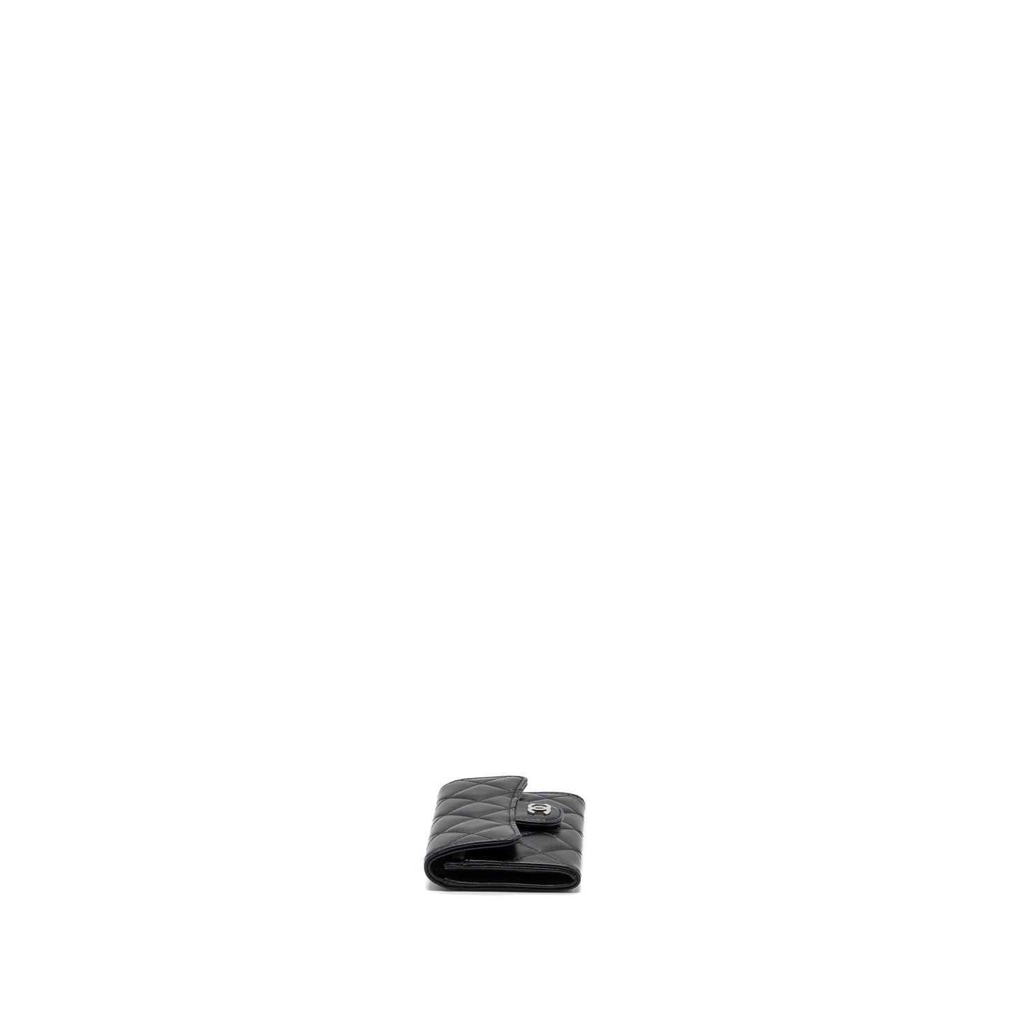 Chanel Classic Flap card holder Lambskin SHW Black Wallet Case