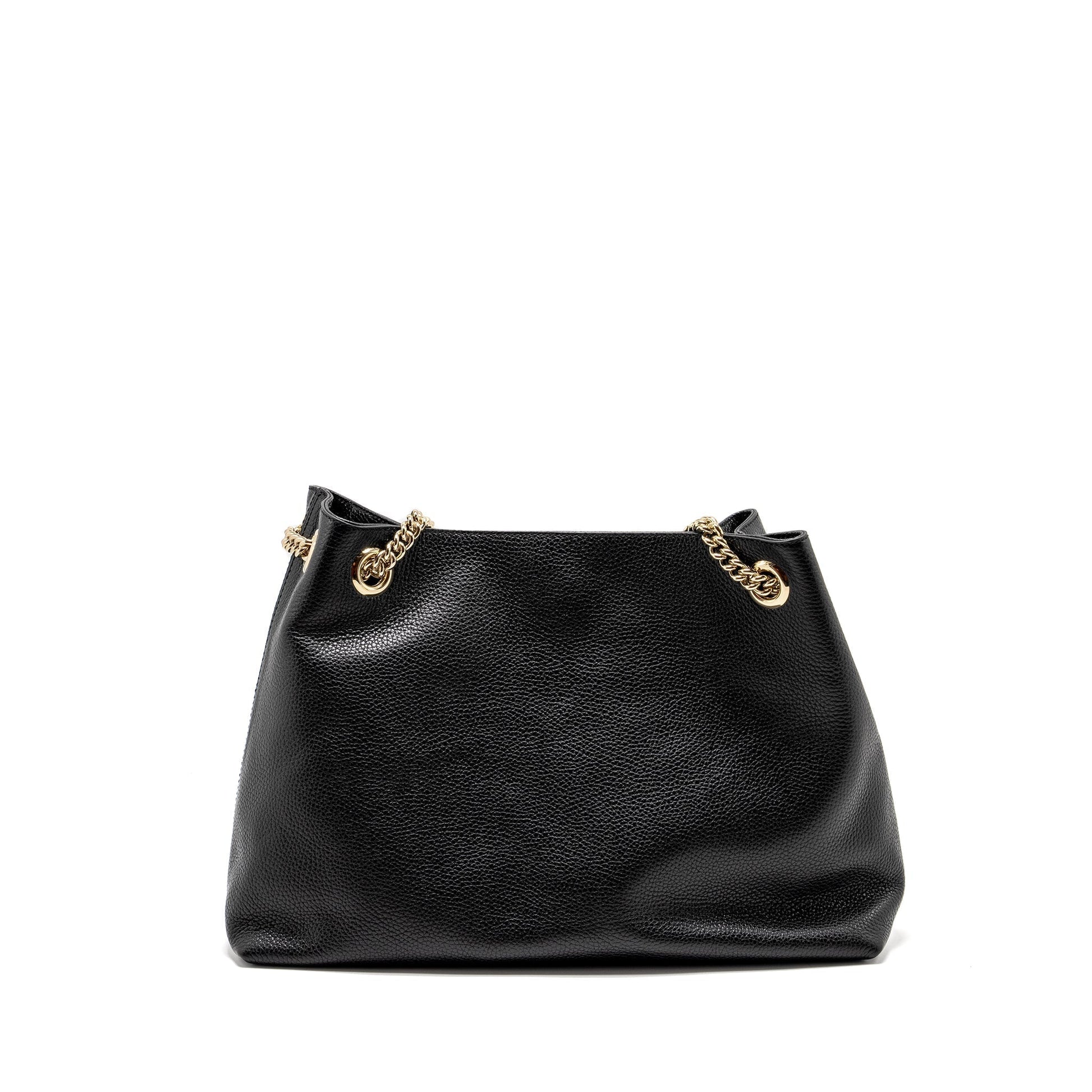 Gucci Interlocking Soho Tote Bag Calfskin Black