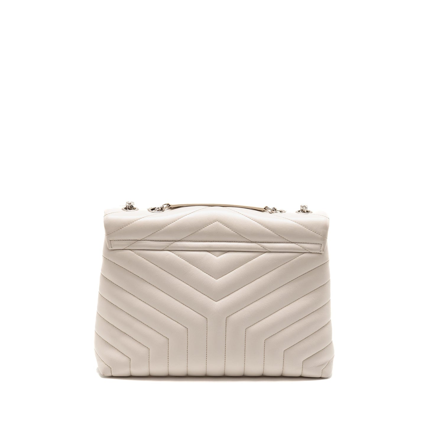 YSL Saint Laurent Lou Lou Purse Calfskin Travel Bag White Medium