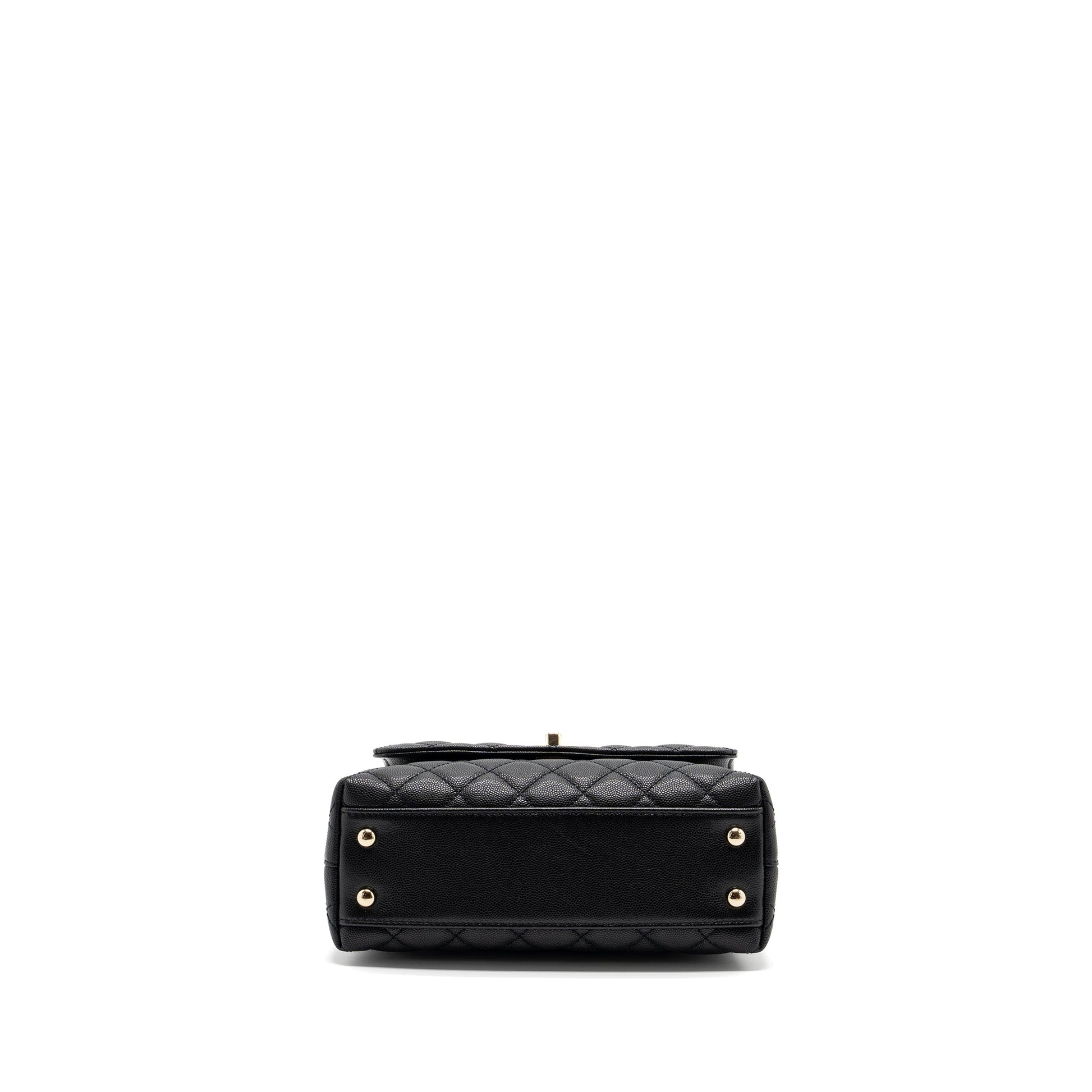 Chanel coco handle caviar LGHW Microchip Black Small Handbag Microchip 10