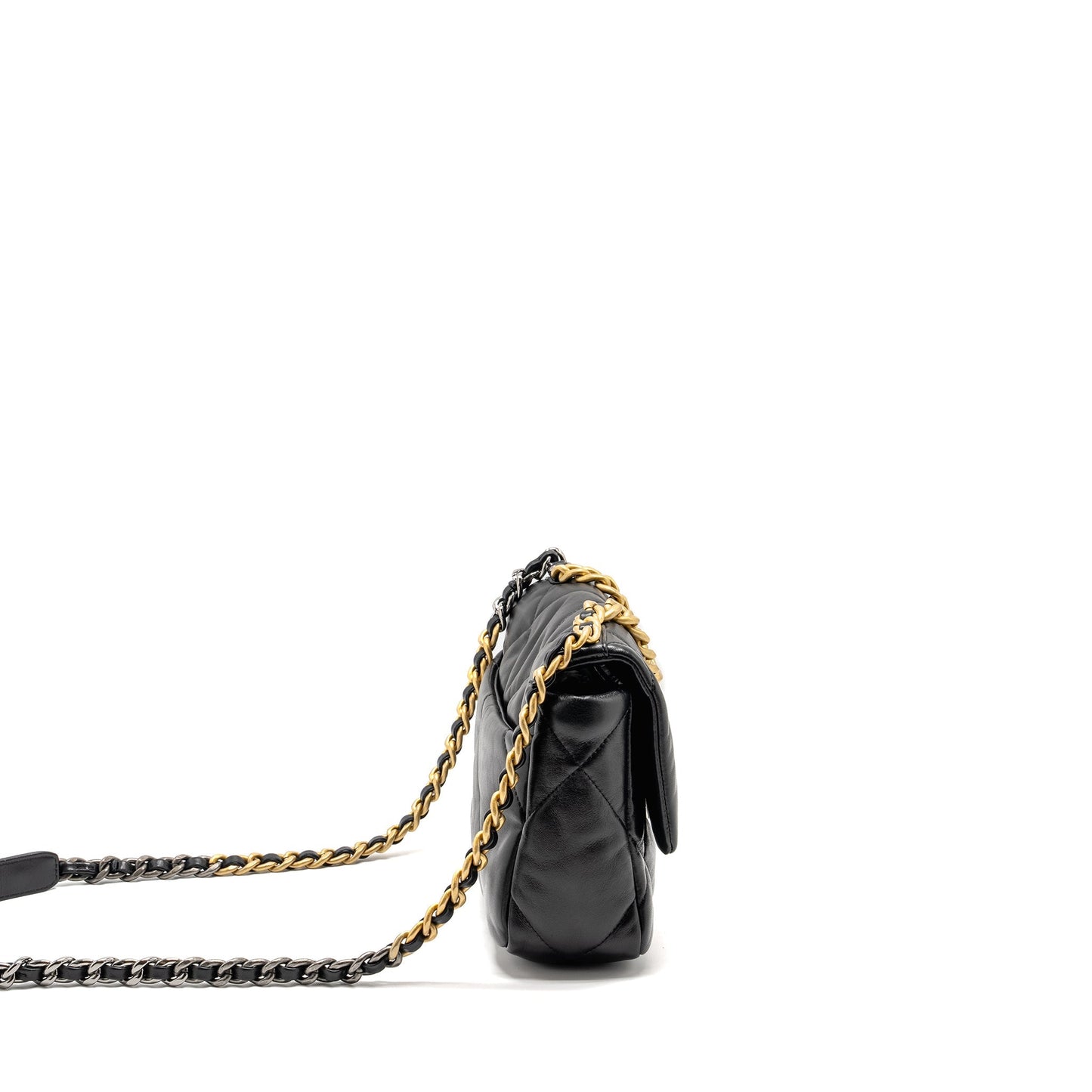 Chanel 19Bag Lambskin Hardware Multicolour Black Small Handbag