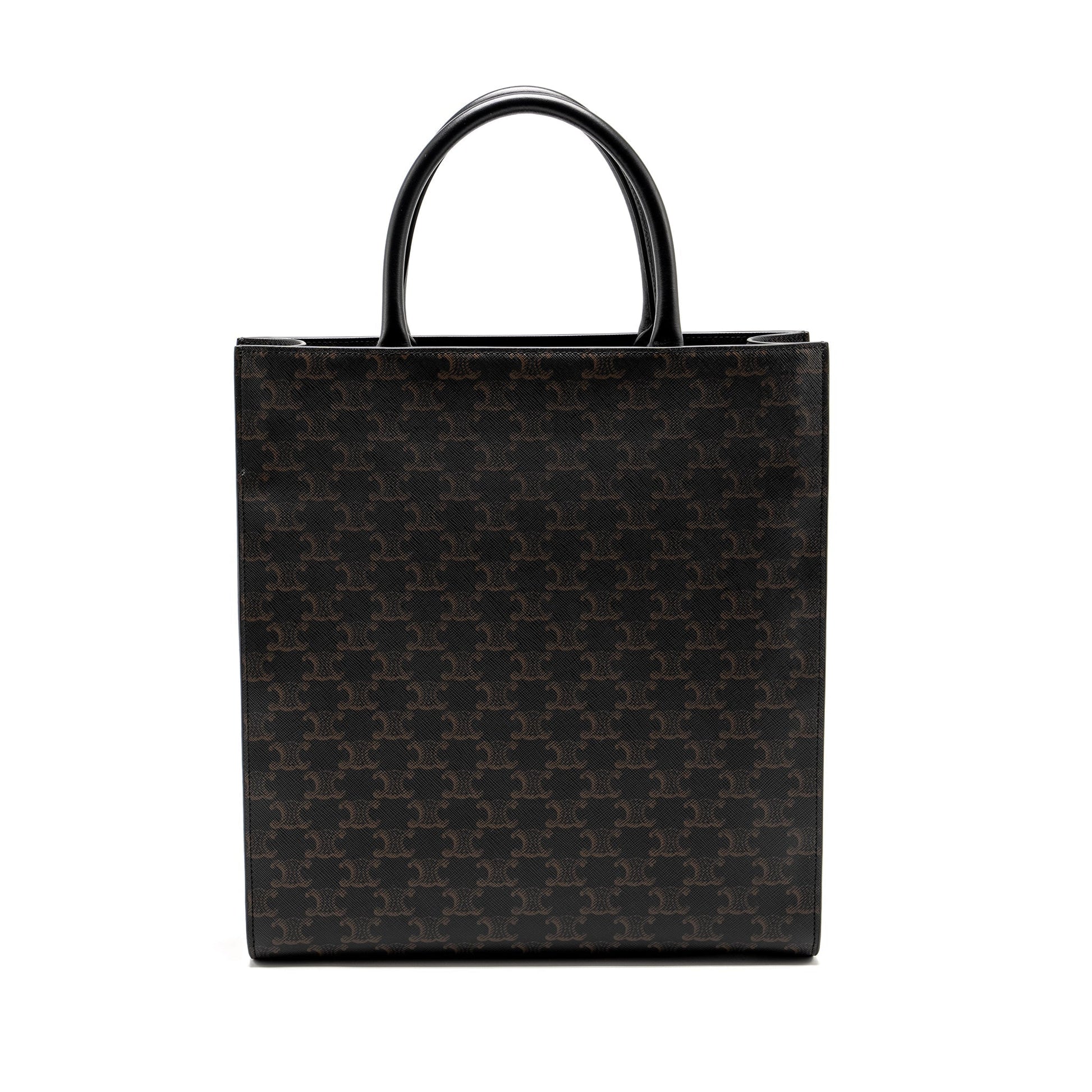 Luxury Vertical Cabas In Triomphe Multicolour Handbag Canvas Black Travel Bag