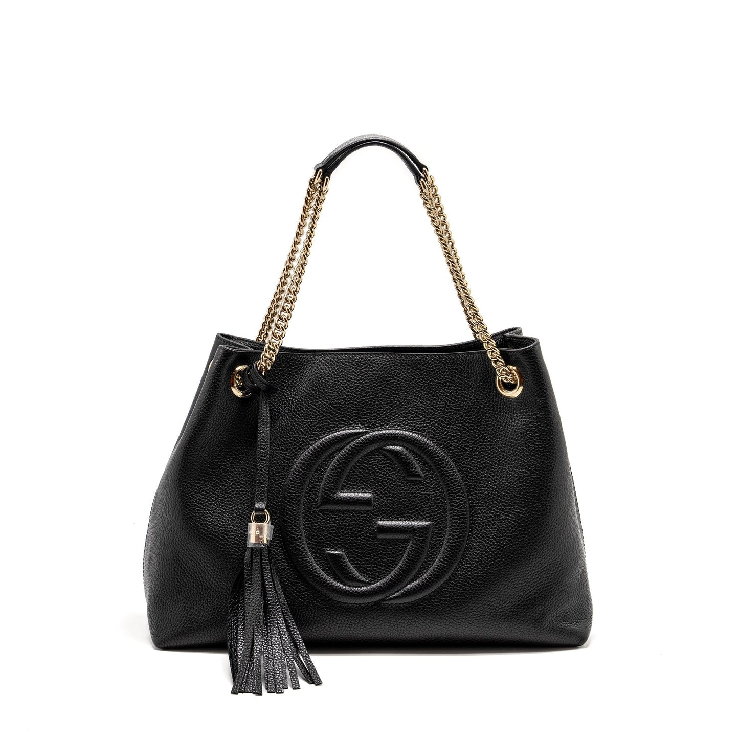 Gucci Interlocking Soho Tote Bag Calfskin Black