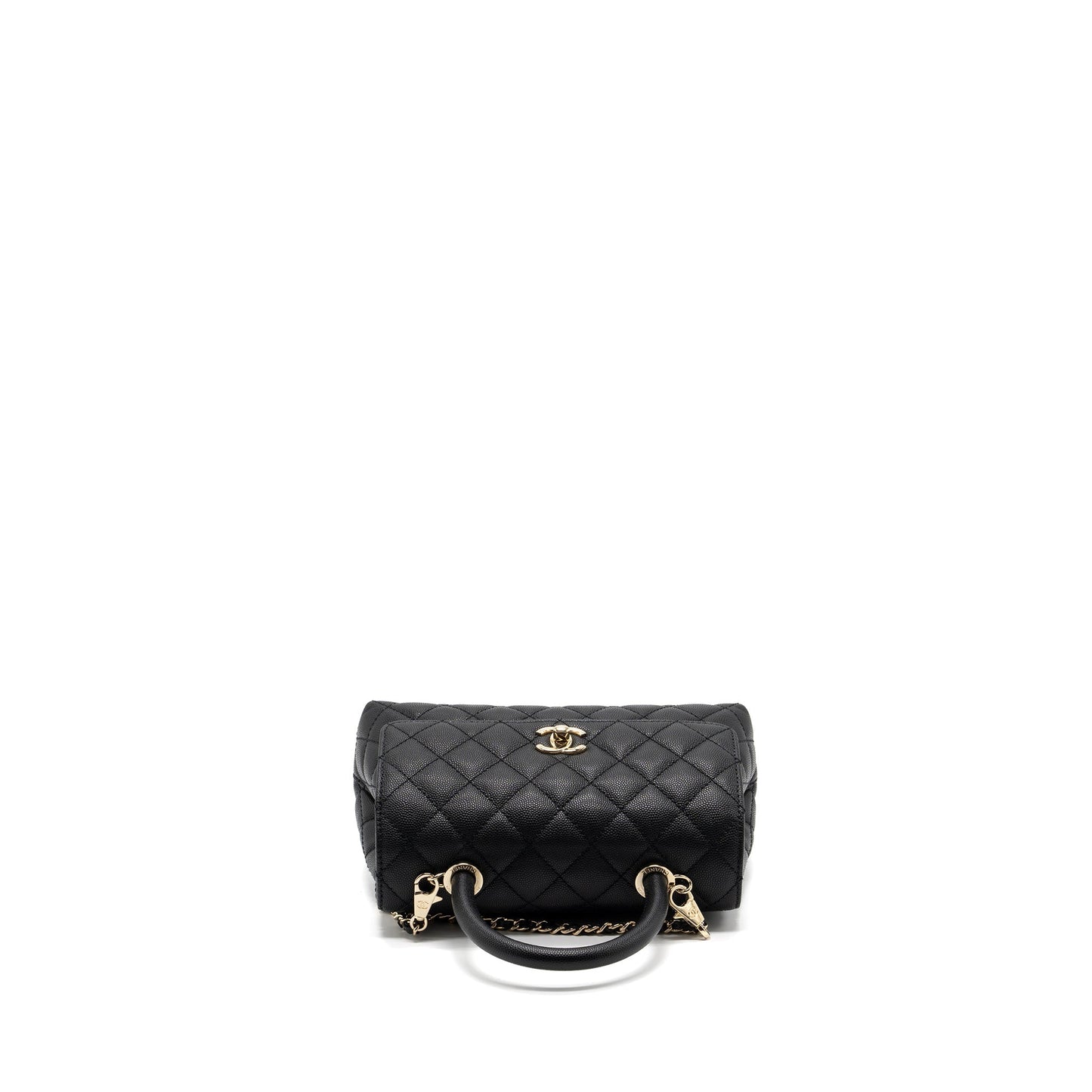 Chanel coco handle caviar LGHW Microchip Black Small Handbag Microchip 10
