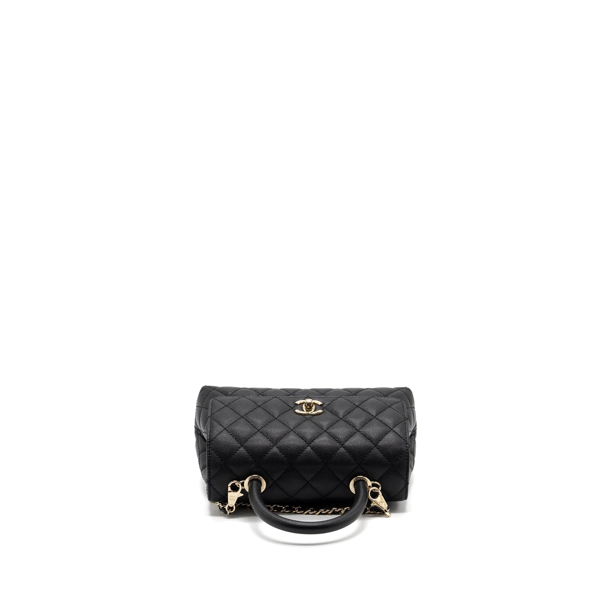 Chanel coco handle caviar LGHW Microchip Black Small Handbag Microchip 10