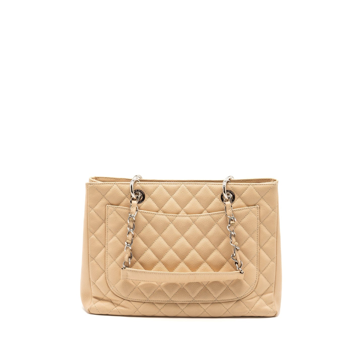 Chanel Grand Shopping Caviar SHW Beige Tote Bag Beige Shw