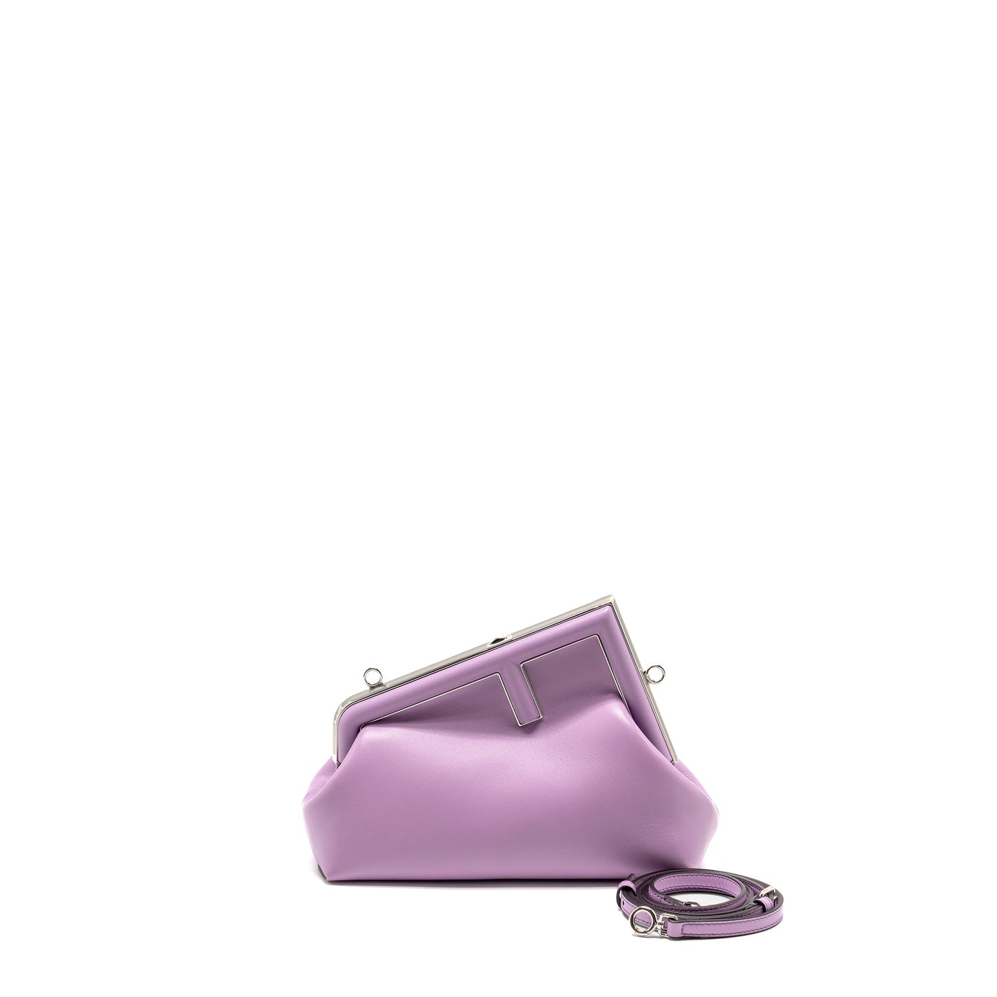 Fendi First Clutch Purse Nappa Lilac Small Clutch Bag
