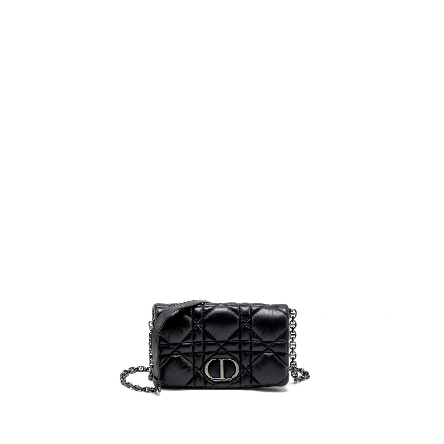 Dior Caro Purse Calfskin With Hardware Handbag Black Mini Travel Bag