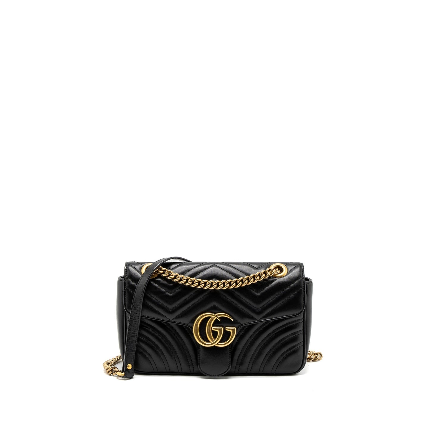 Gucci Marmont Bag Calfskin Black Small Travel Bag