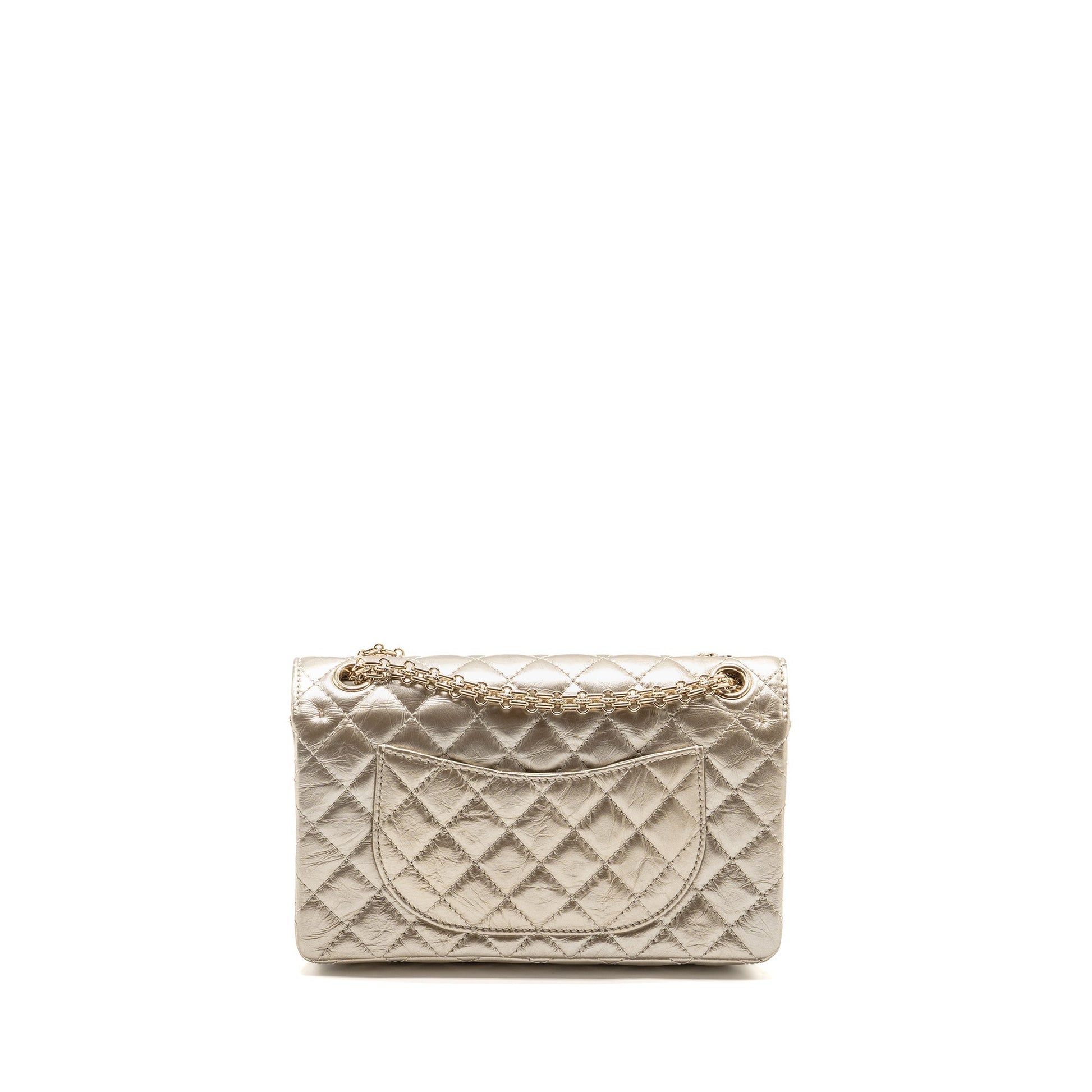 Chanel 2.55 Reissue Double Flap Aged Calfskin Gold Small Shoulder Bag