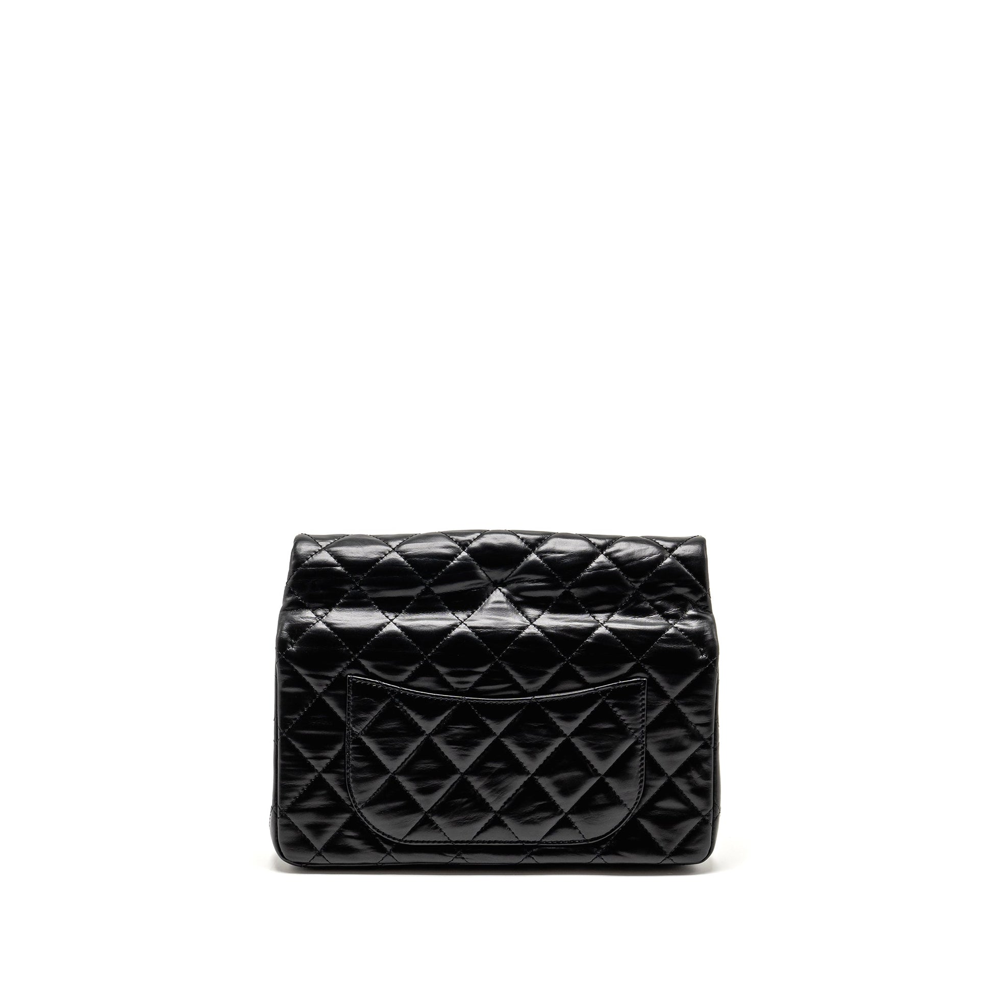 Chanel 23A quilted flap calfskin LGHW microchip Black Clutch Bag