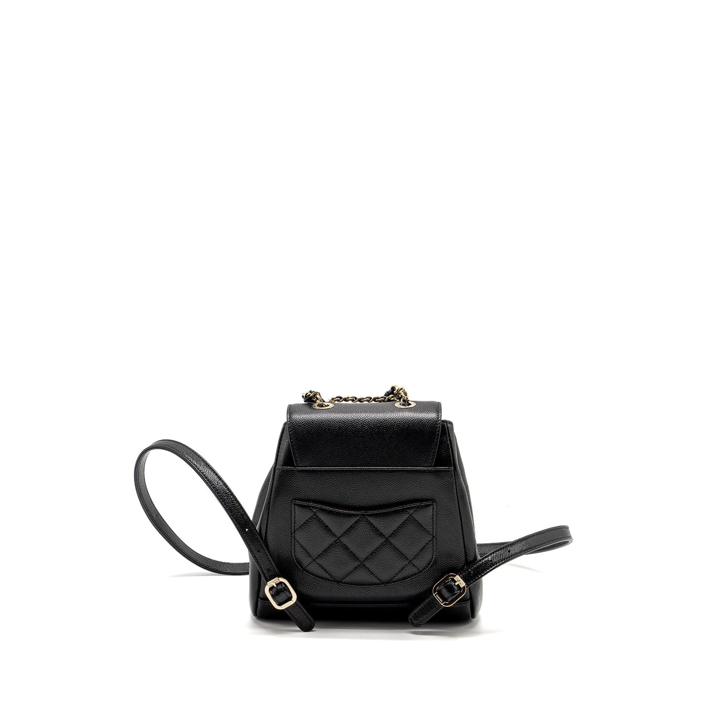 Chanel Affinity Backpack Caviar LGHW Microchip Black