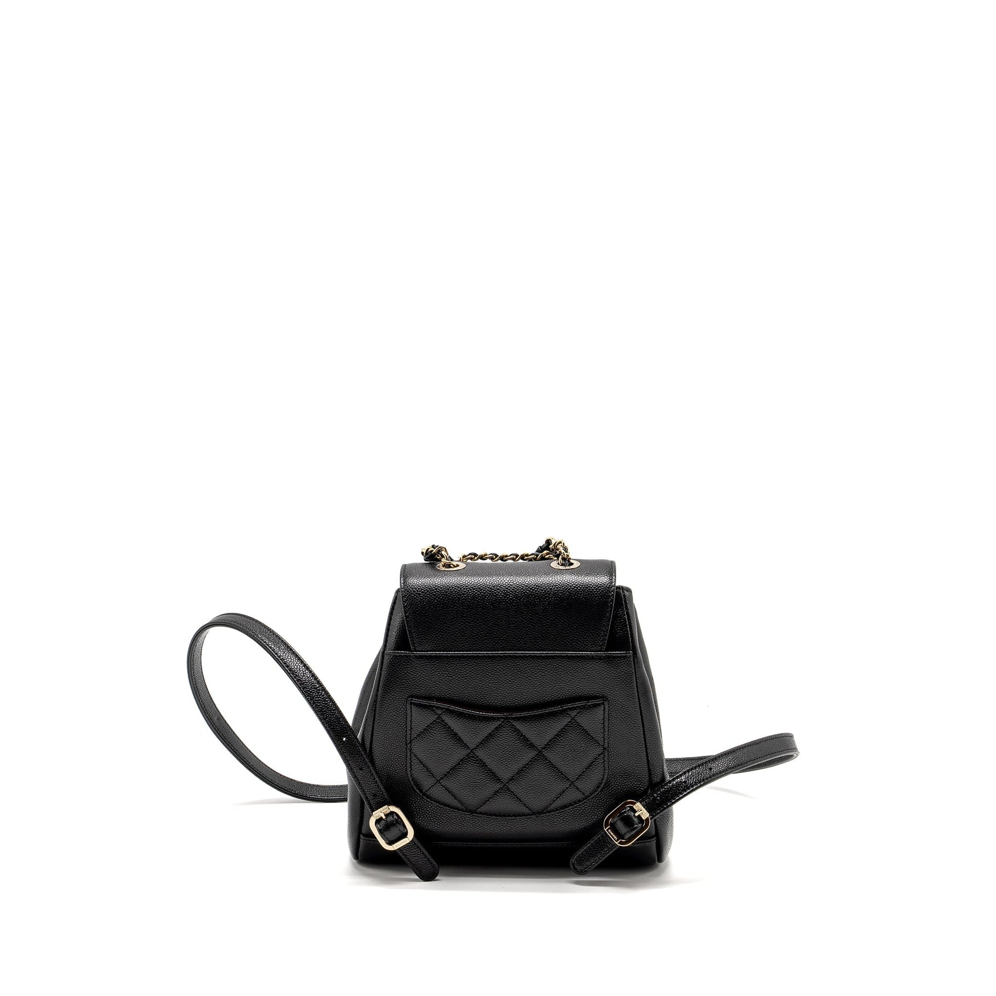 Chanel Affinity Backpack Caviar LGHW Microchip Black