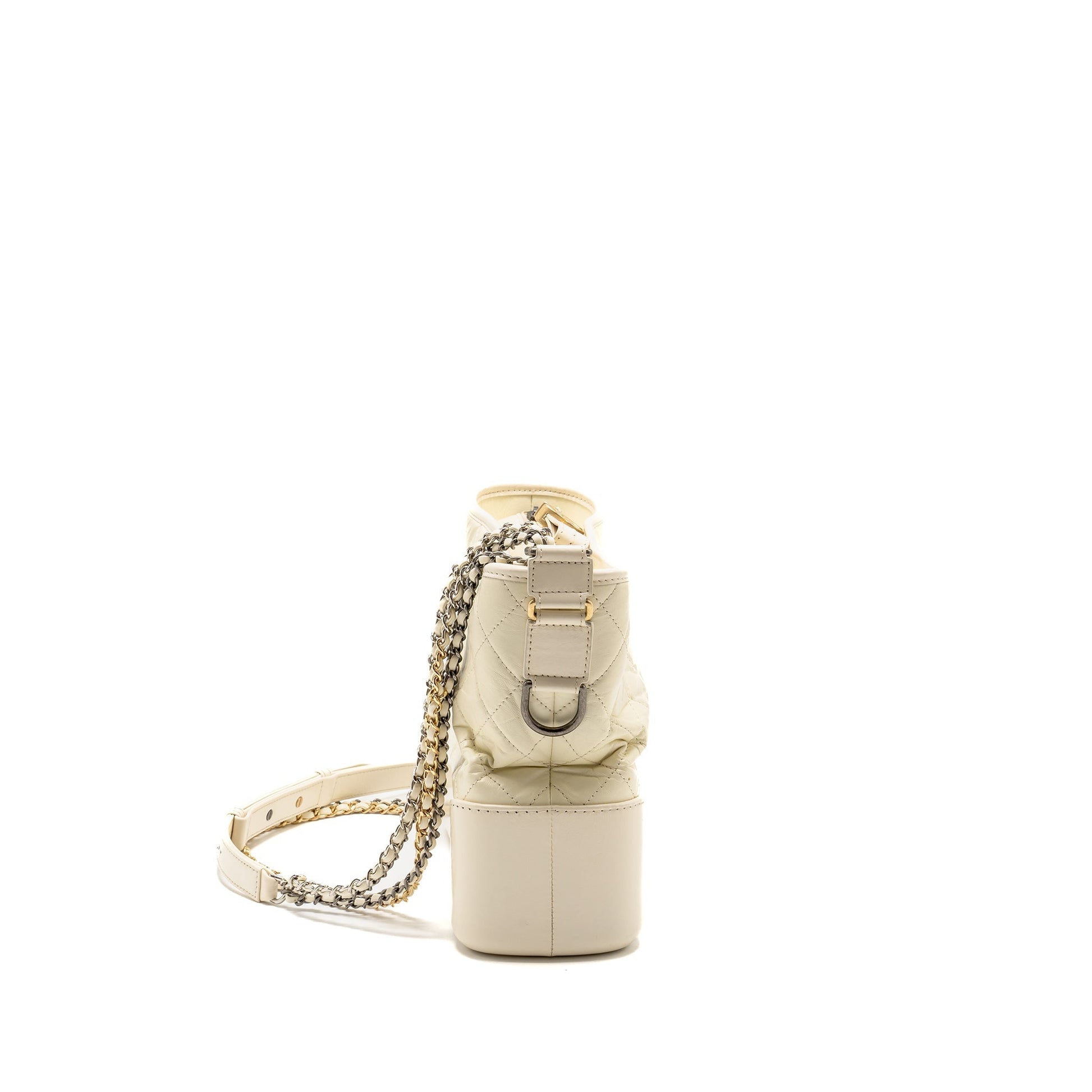 Chanel Gabrielle Hobo Aged Calfskin Hardware Multicolour White Shoulder Bag