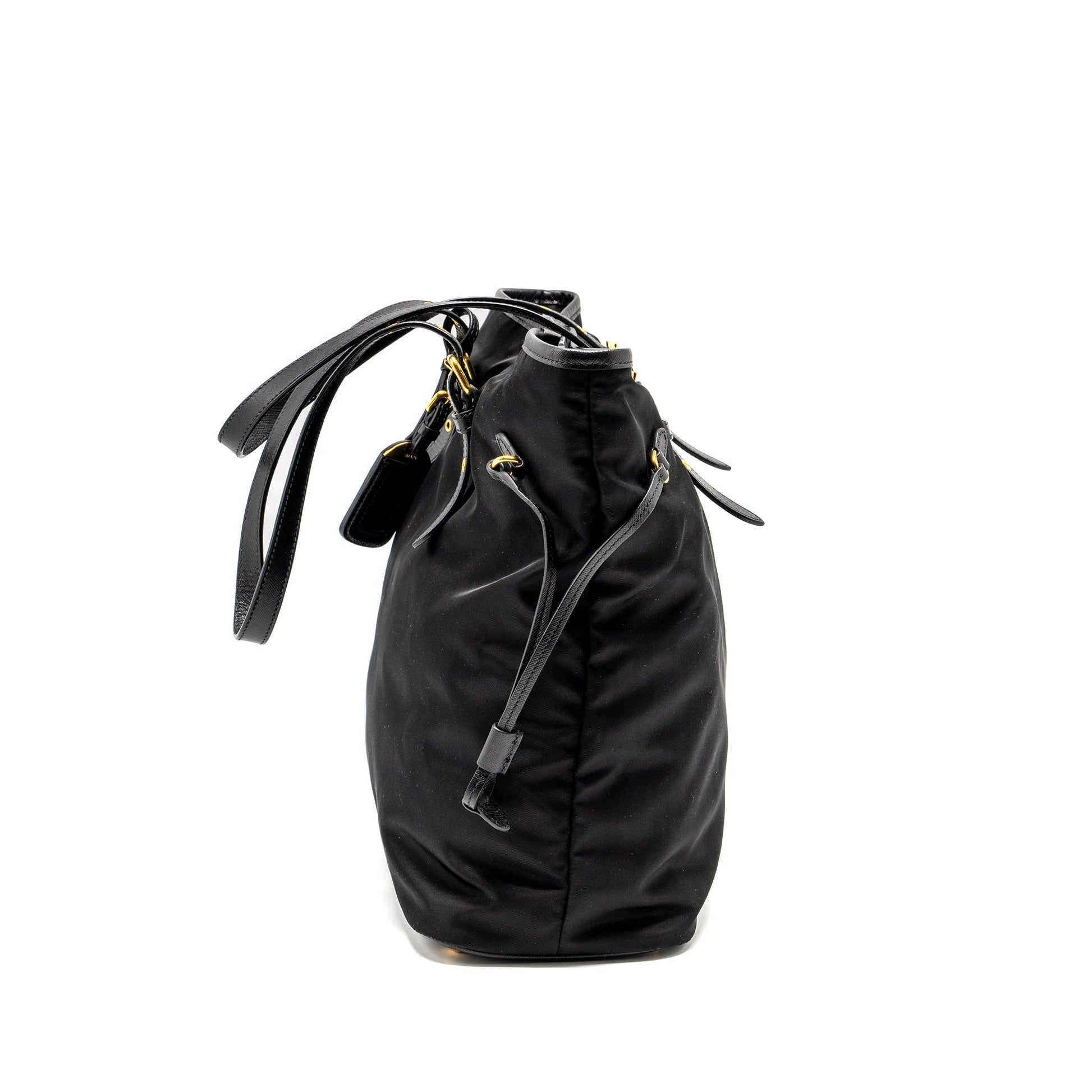 Prada Tote Purse Handbag Canvas Black Tote Bag