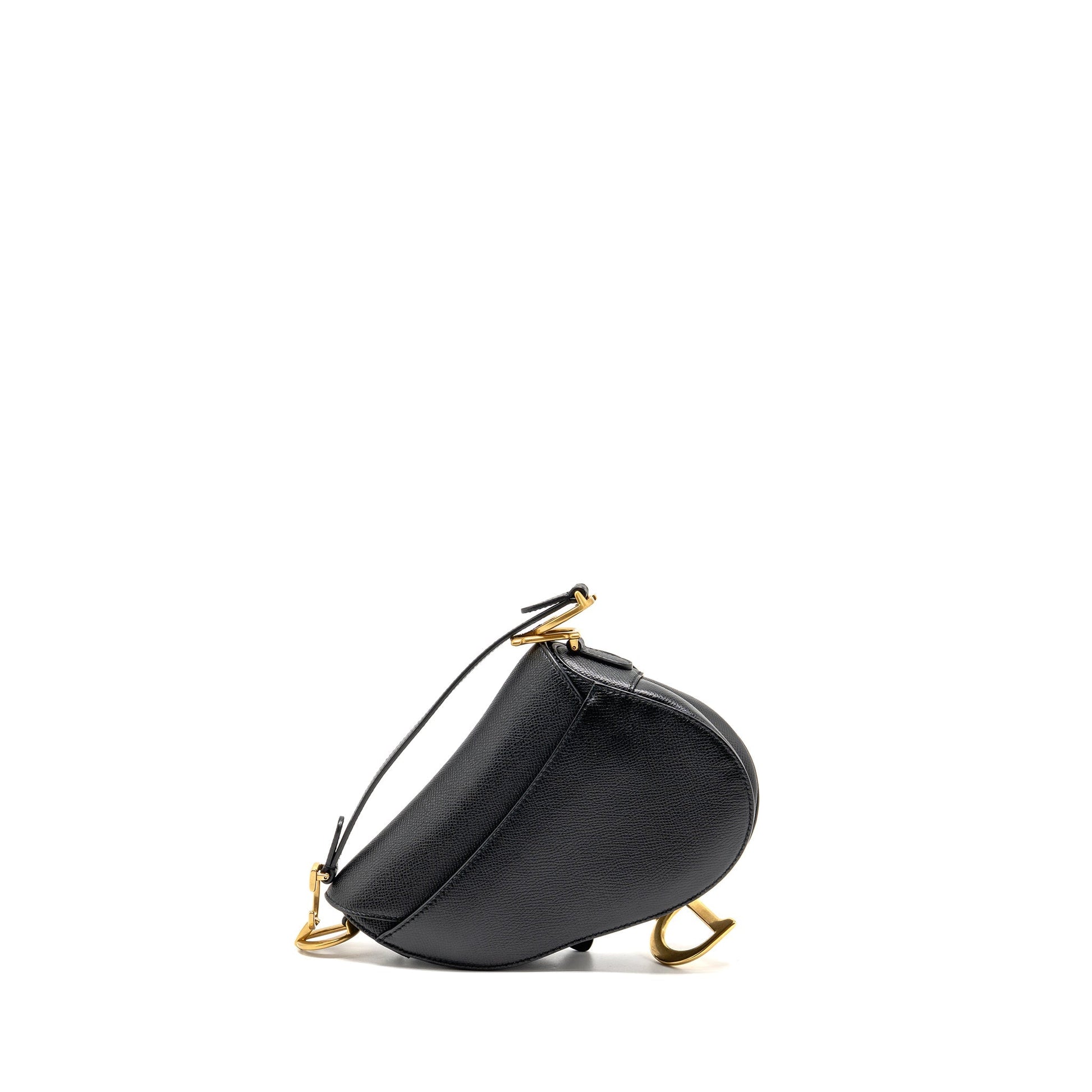 Dior Saddle Purse Calfskin Handbag Black Mini Travel Bag