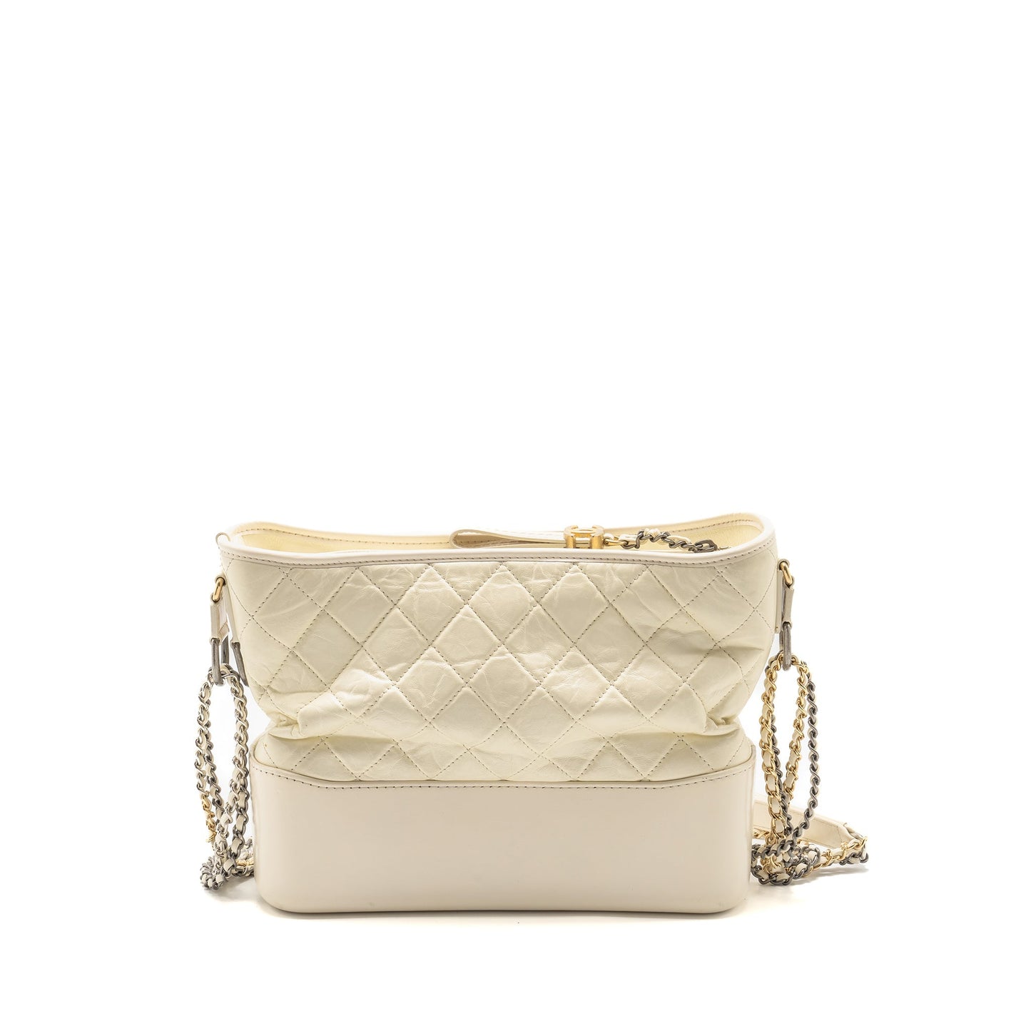 Chanel Gabrielle Hobo Aged Calfskin Hardware Multicolour White Shoulder Bag