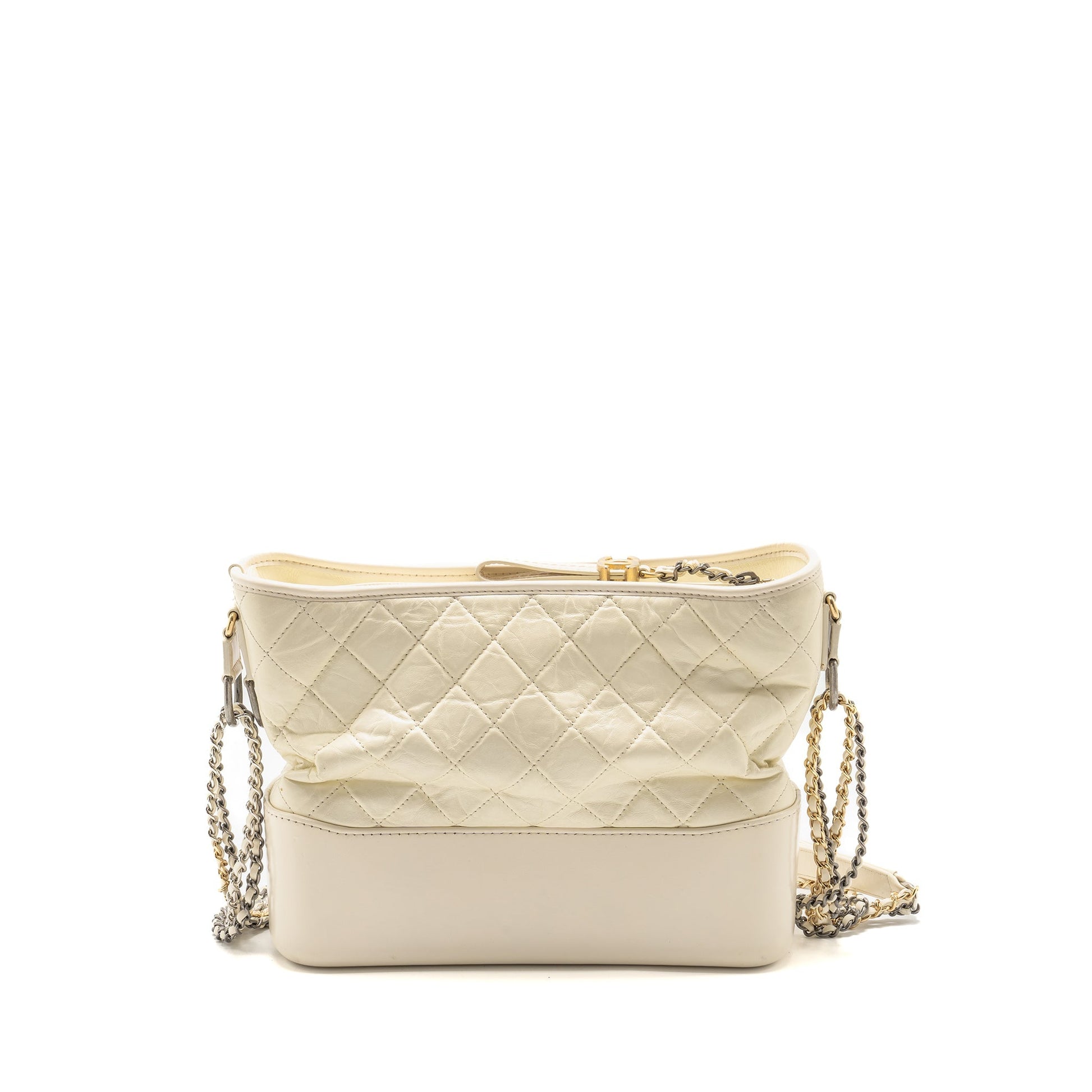 Chanel Gabrielle Hobo Aged Calfskin Hardware Multicolour White Shoulder Bag