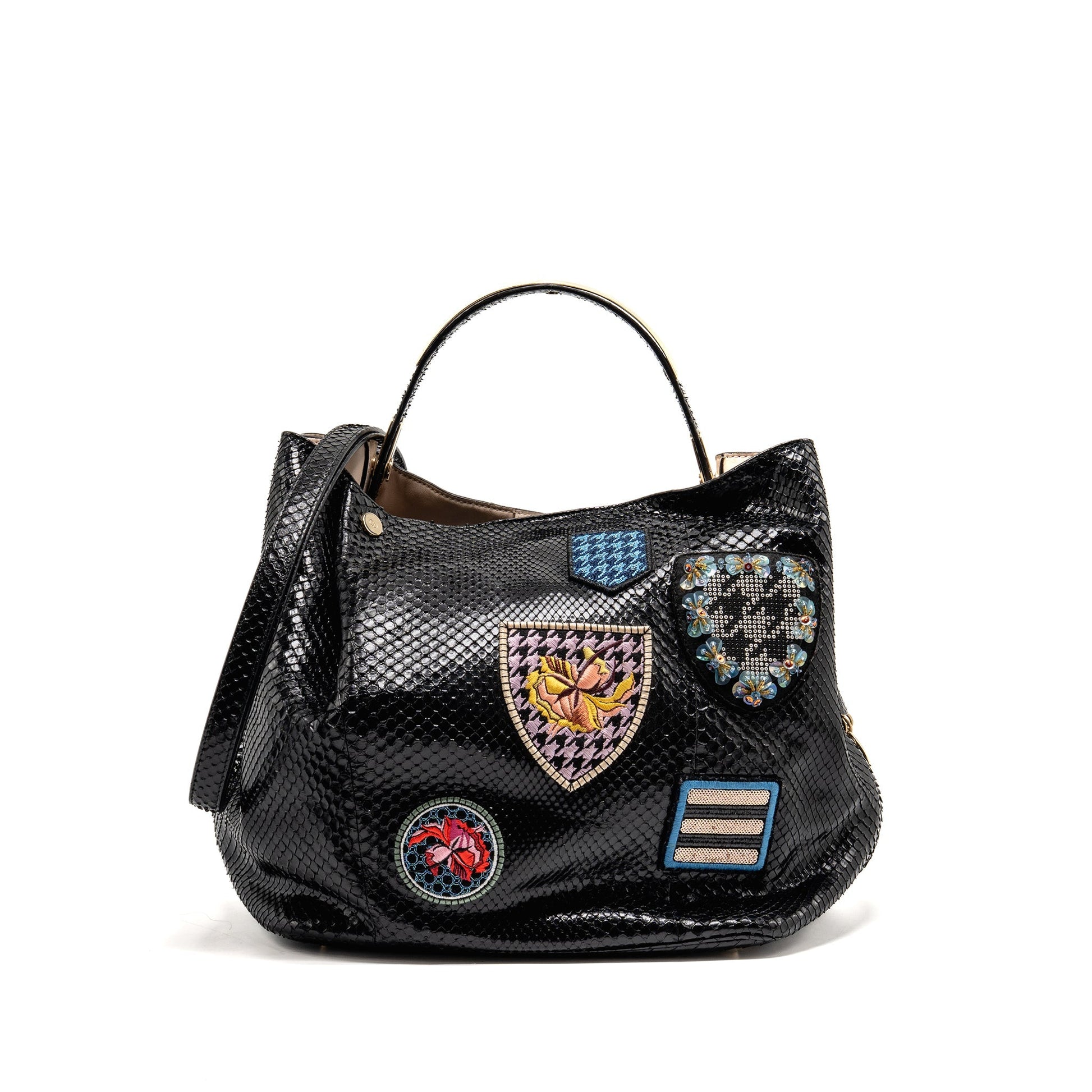 Dior ific Tote Purse Python Handbag Leather Black Tote Bag