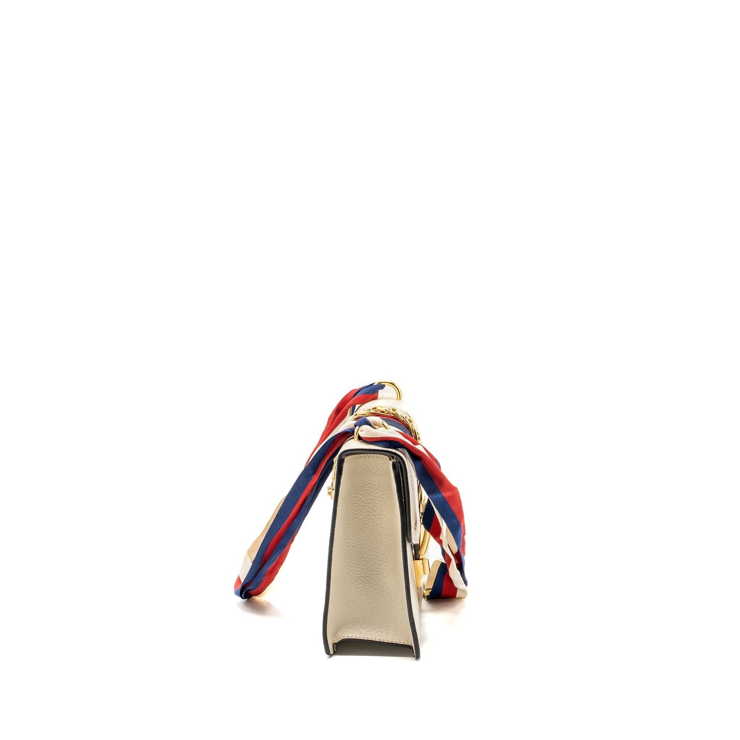Gucci Sylvia Bag Bee And Star Printed Calfskin White Small Travel Bag
