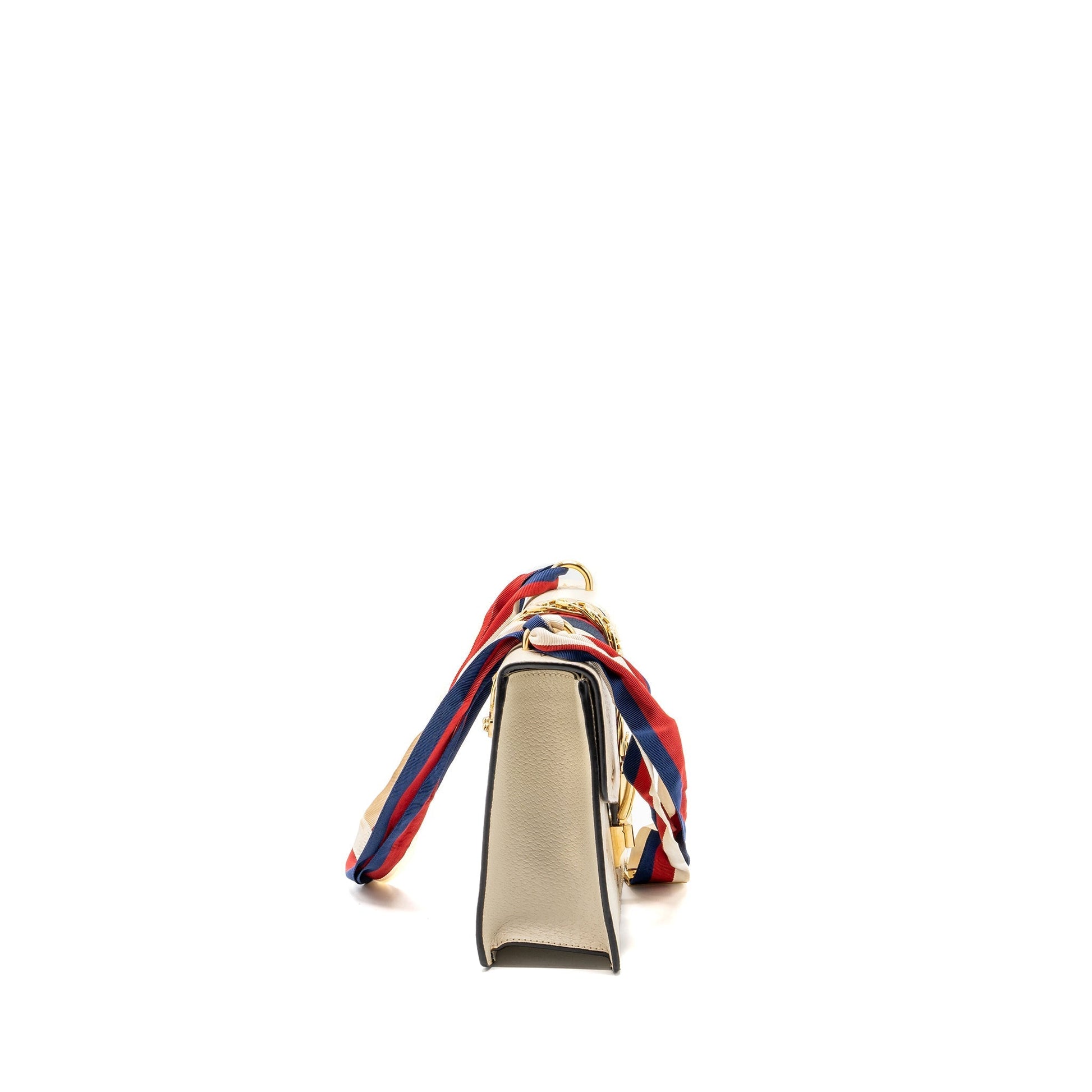 Gucci Sylvia Bag Bee And Star Printed Calfskin White Small Travel Bag