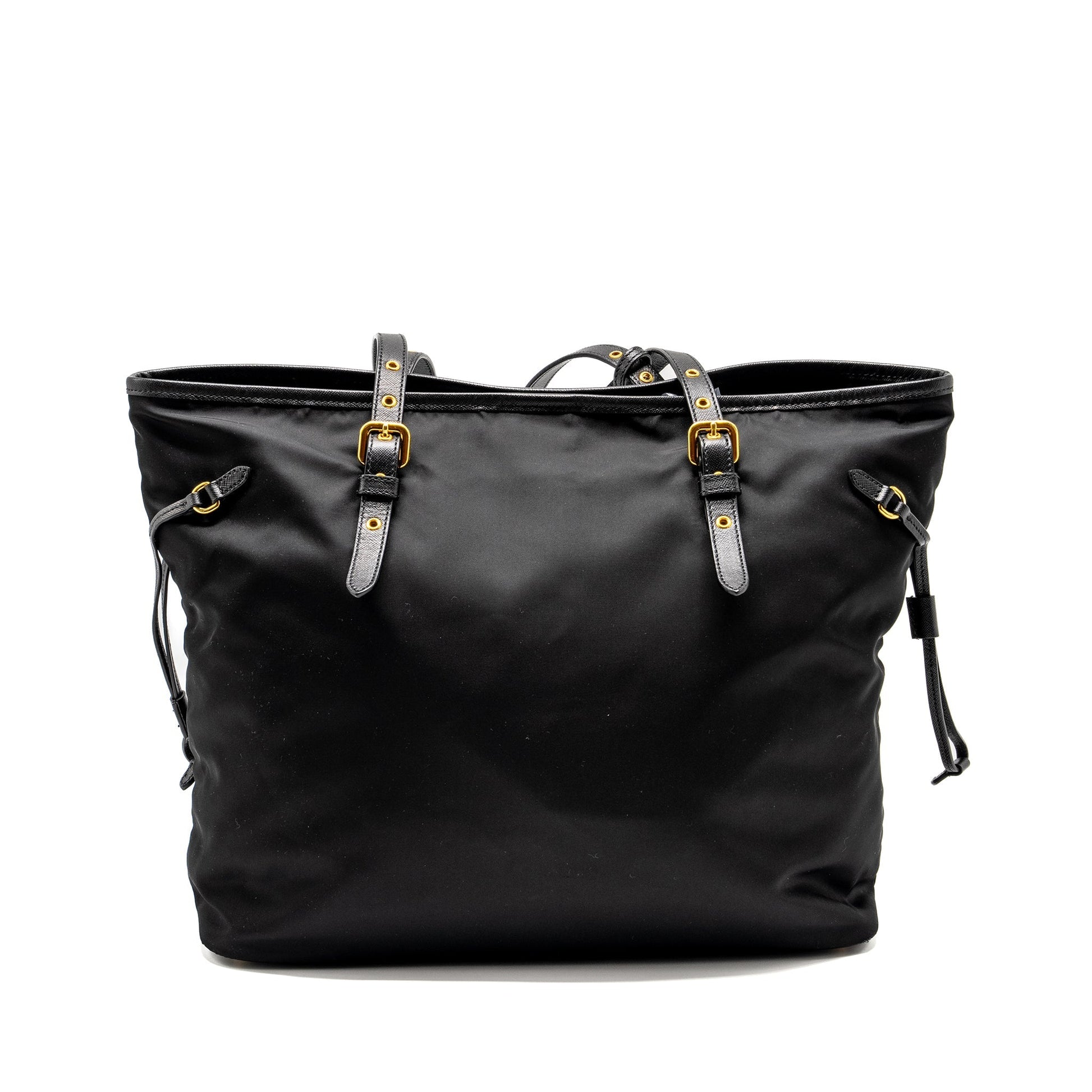 Prada Tote Purse Handbag Canvas Black Tote Bag