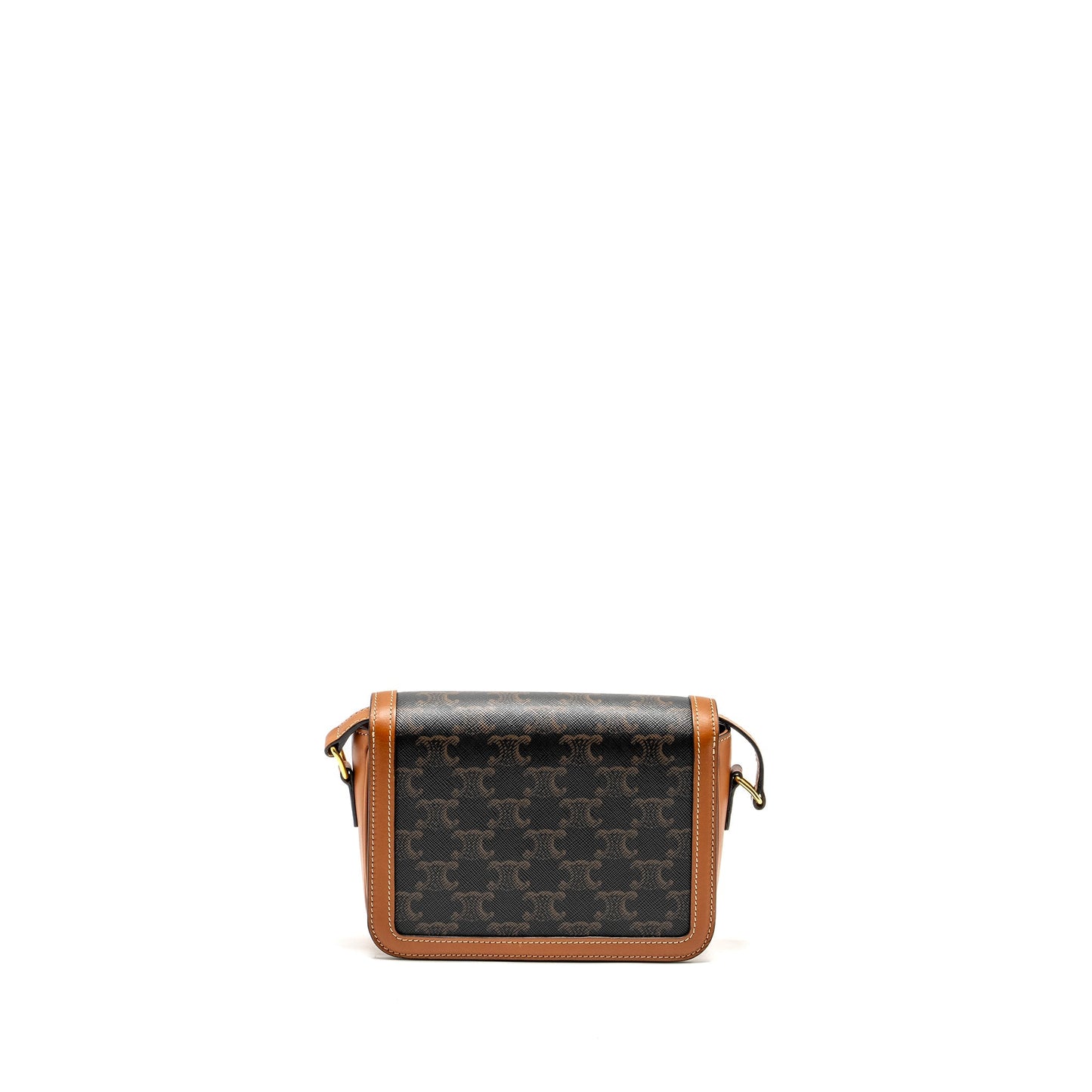 Celine Teen Triomphe Purse In Triomphe Calfskin Multicolour Canvas Brown Travel Bag