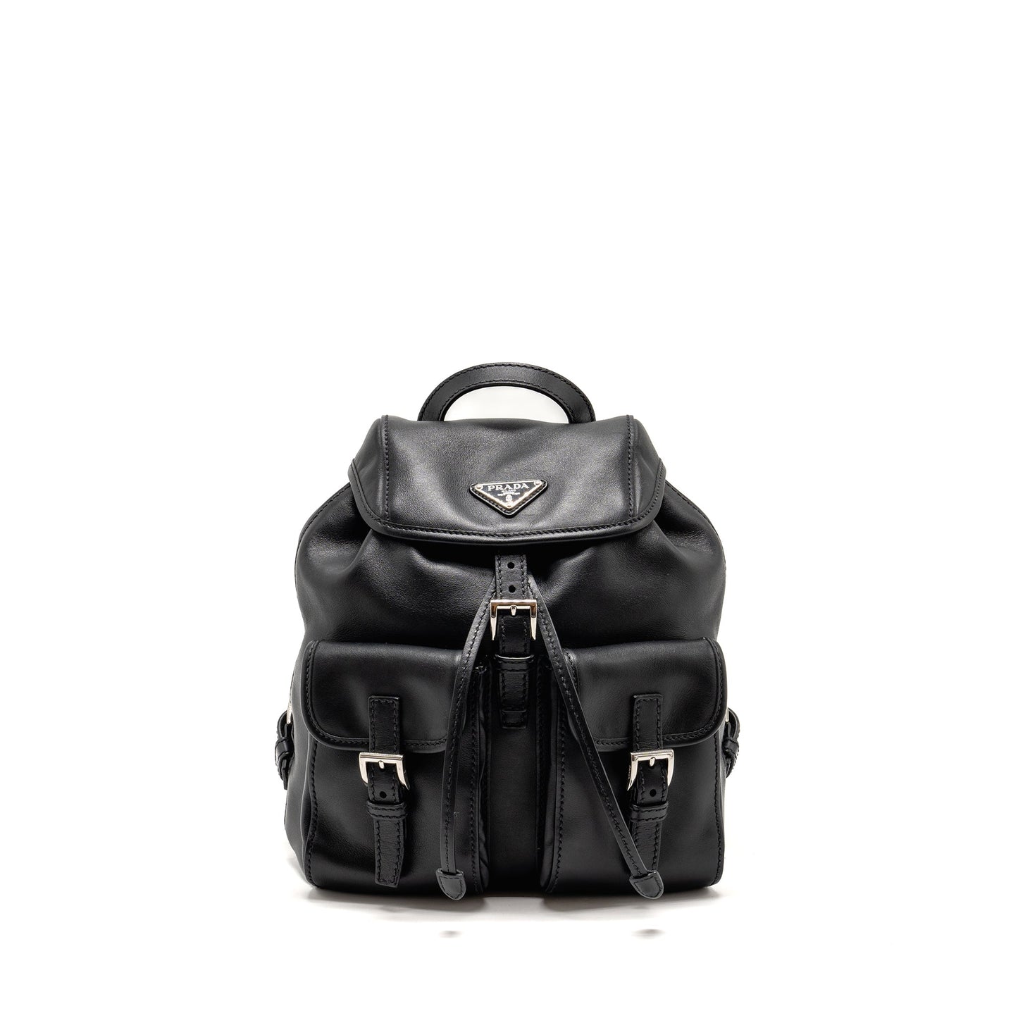 Prada Zainetto Backpack Handbag Leather Black