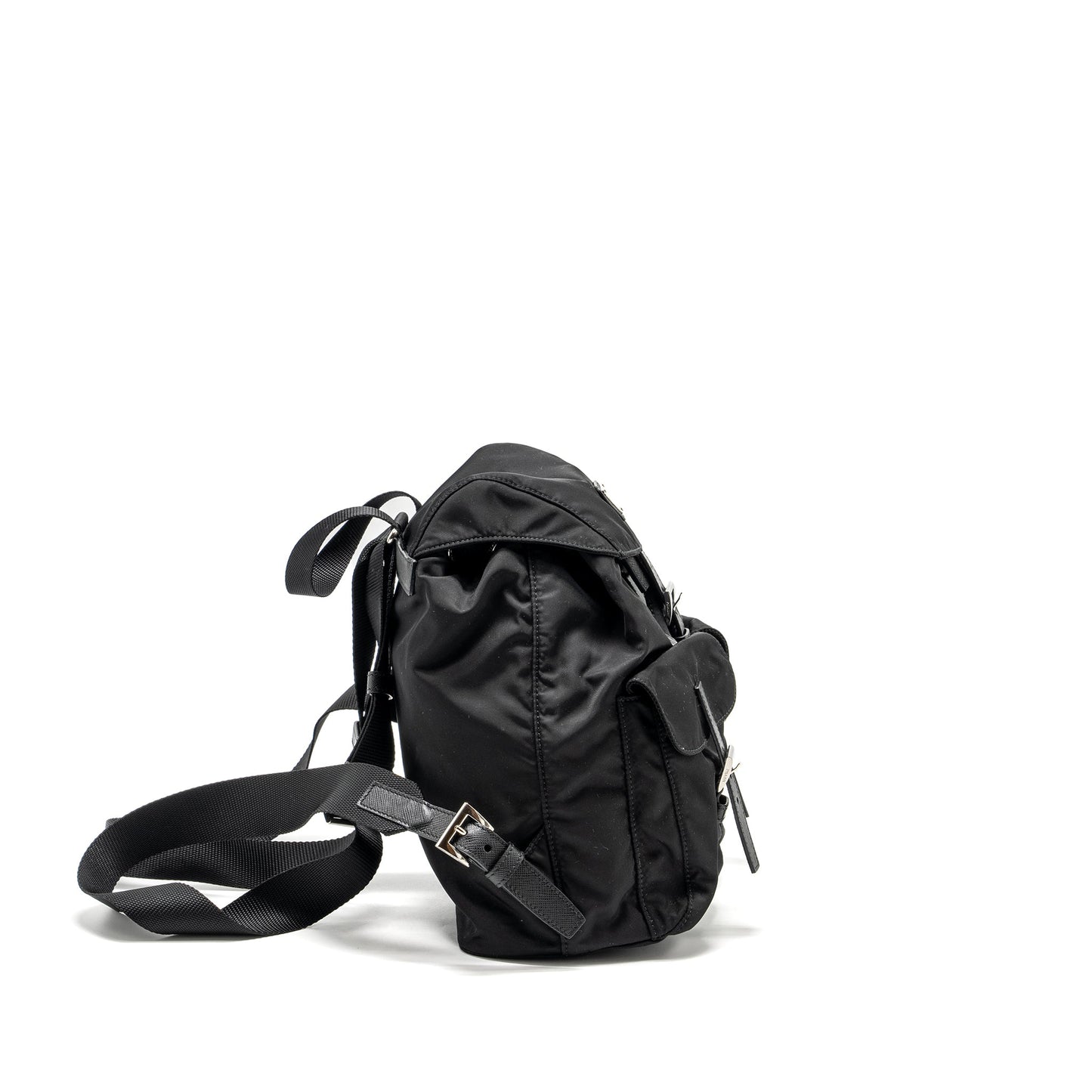 Re Backpack Handbag Nylon Black