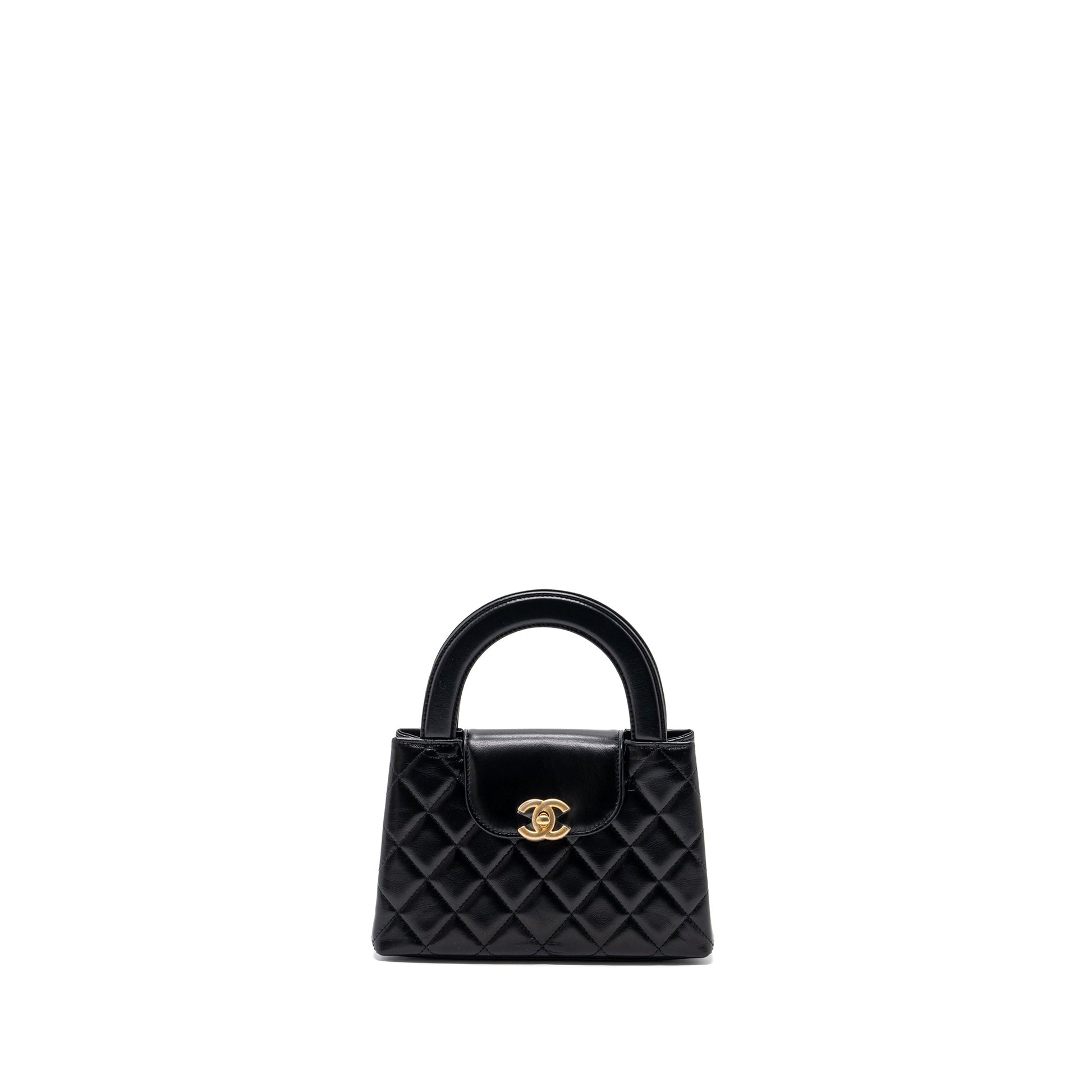 Chanel 23k Shopping Calfskin GHW Microchip Black Tote Bag