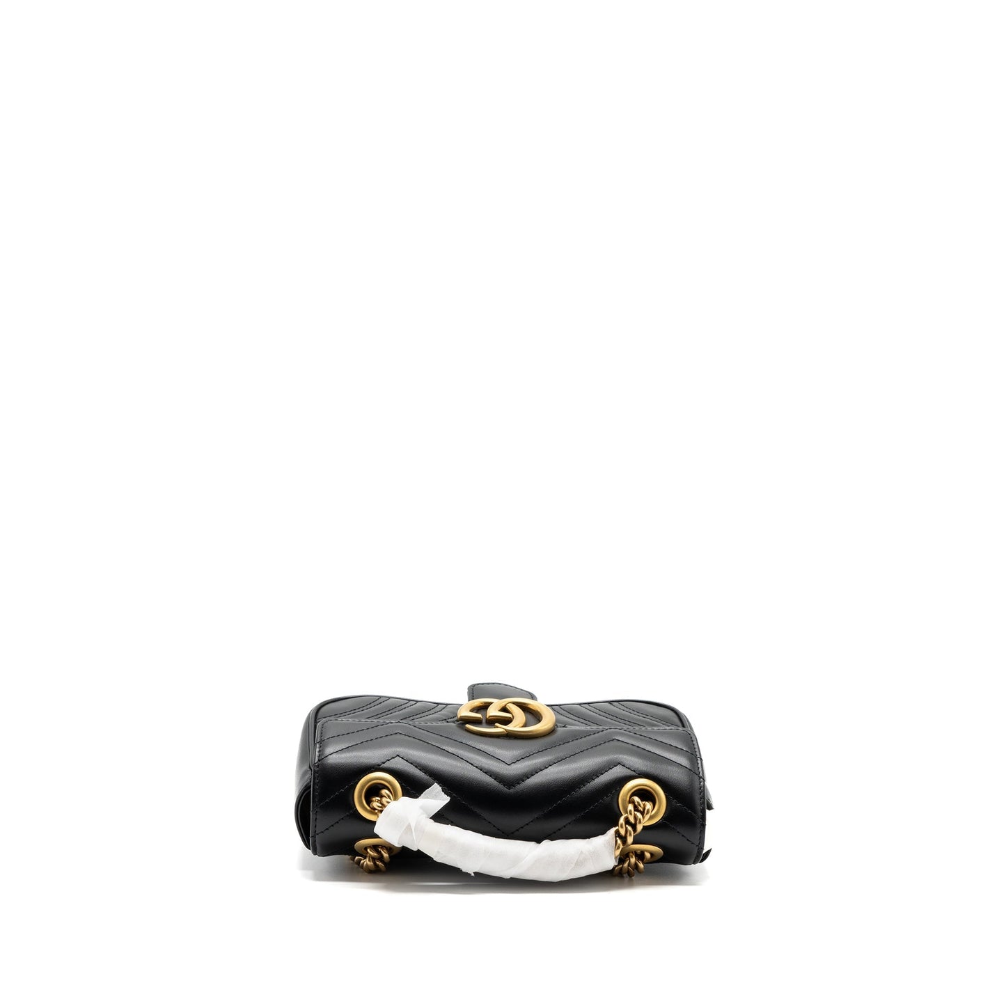 Gucci Marmont Calfskin Handbag Black Mini Travel Bag