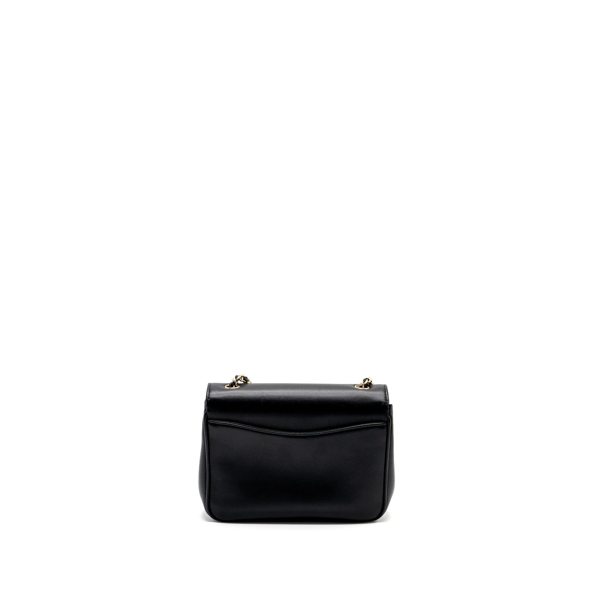 Chanel Flap Lambskin LGHW Black Small Shoulder Bag
