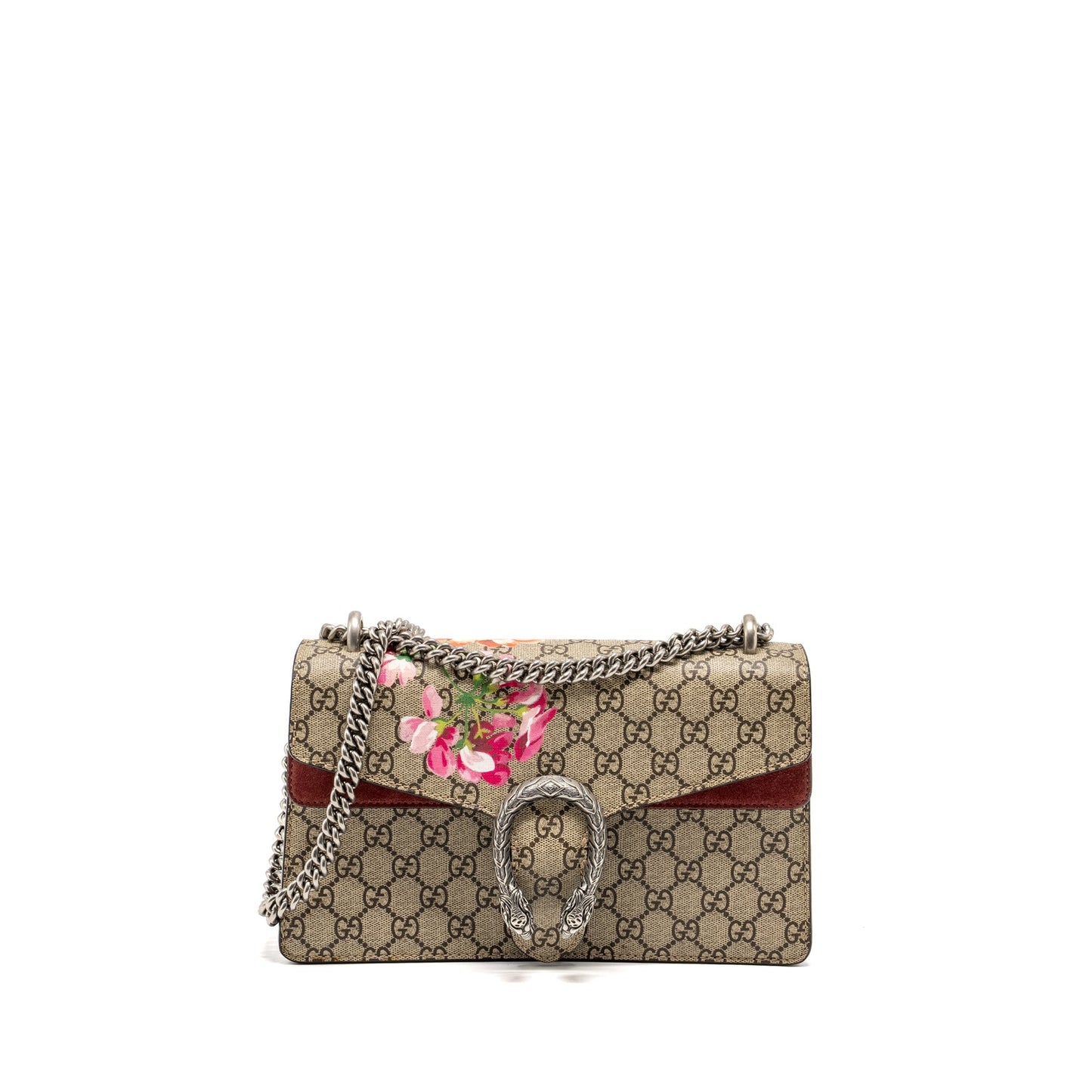 Gucci Dionysus Bag Supreme With Flower Print Multicolour Canvas Chain Travel Bag