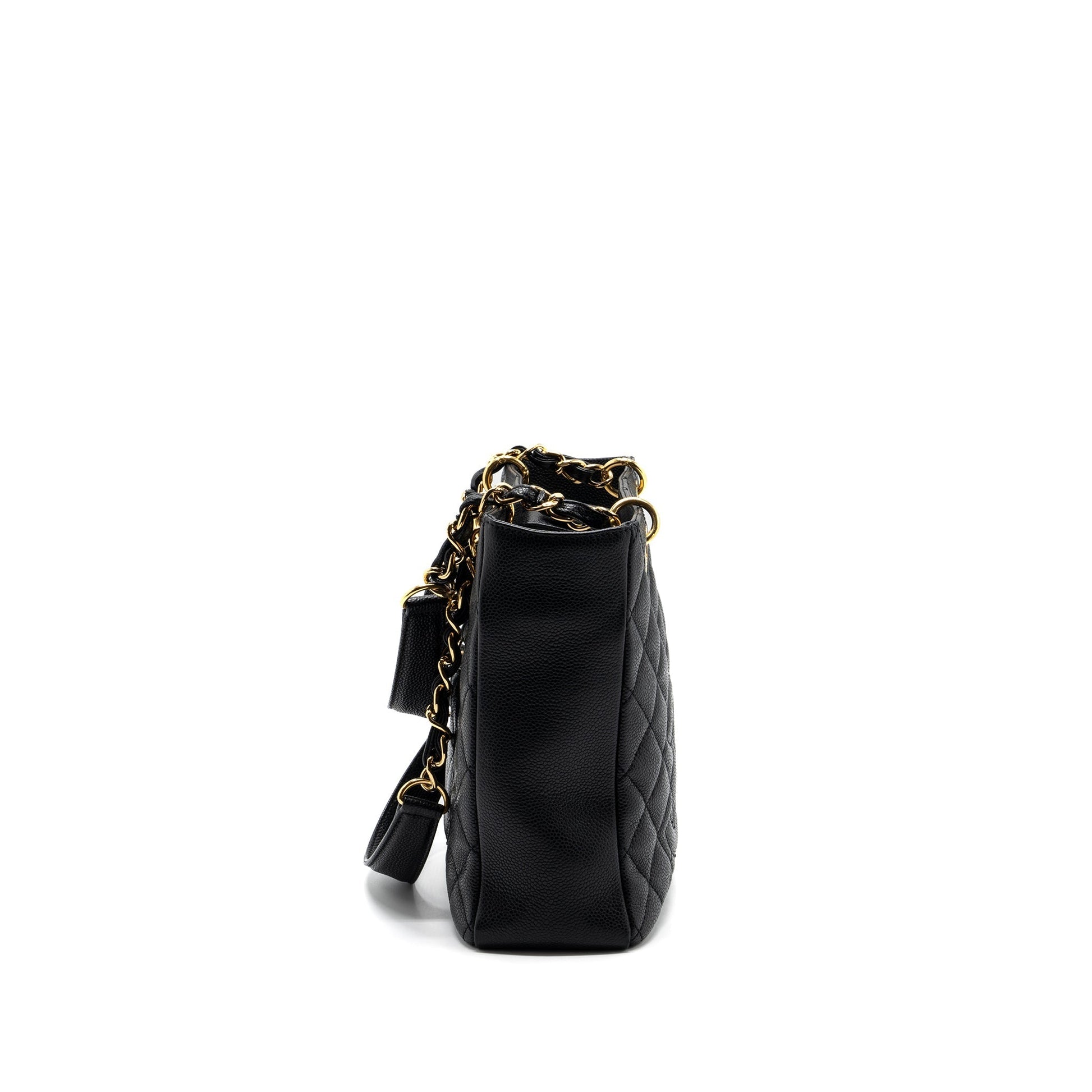 Chanel Grand Shopping Caviar GHW Black PM Tote Bag